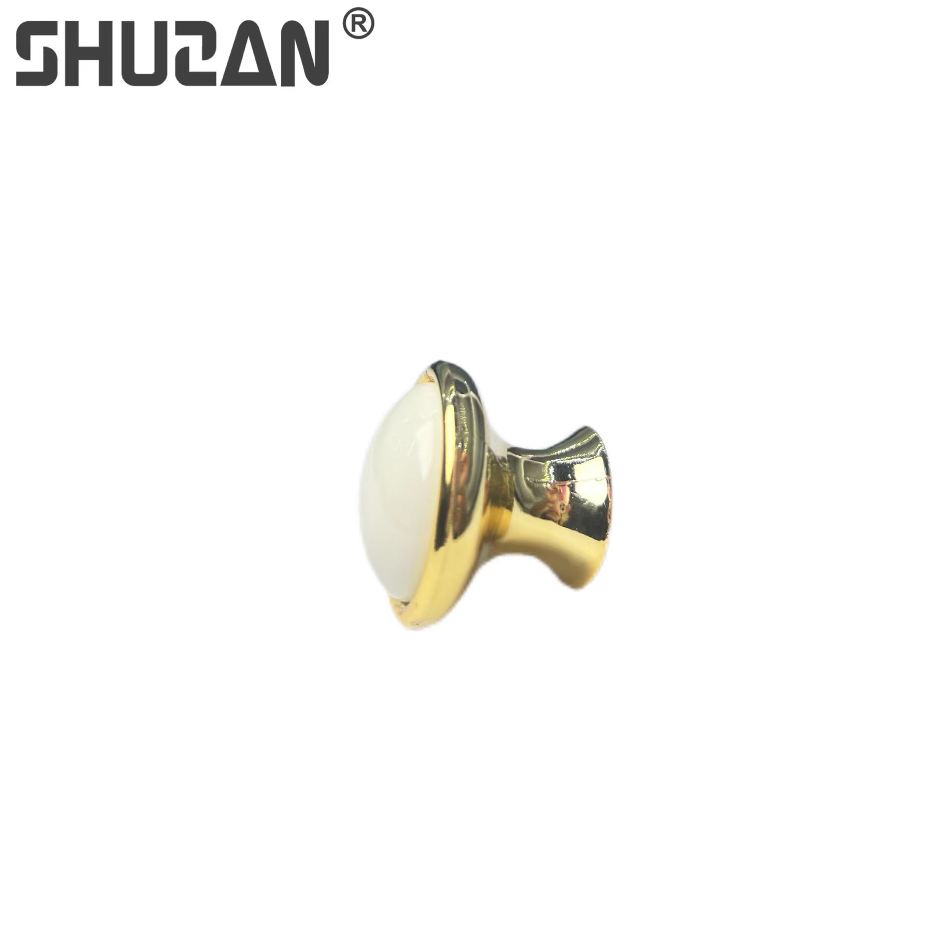 Shuzan modern and simple white 304 handle single-hole mini home wardrobe and cabinet door handle, exquisite and durable X202 other hardware tools single-lock handle Item Picture