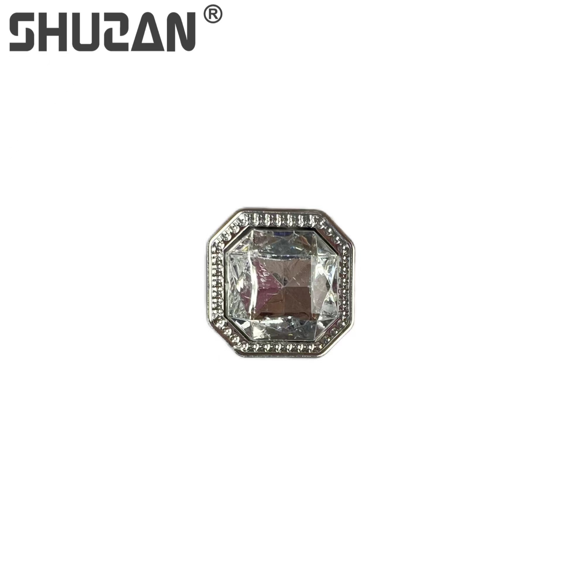 舒赞 水晶拉手单孔欧式现代简约衣柜镶钻石橱柜门把手 柜子抽屉豪华拉扣X303 其他五金工具 单扣拉手