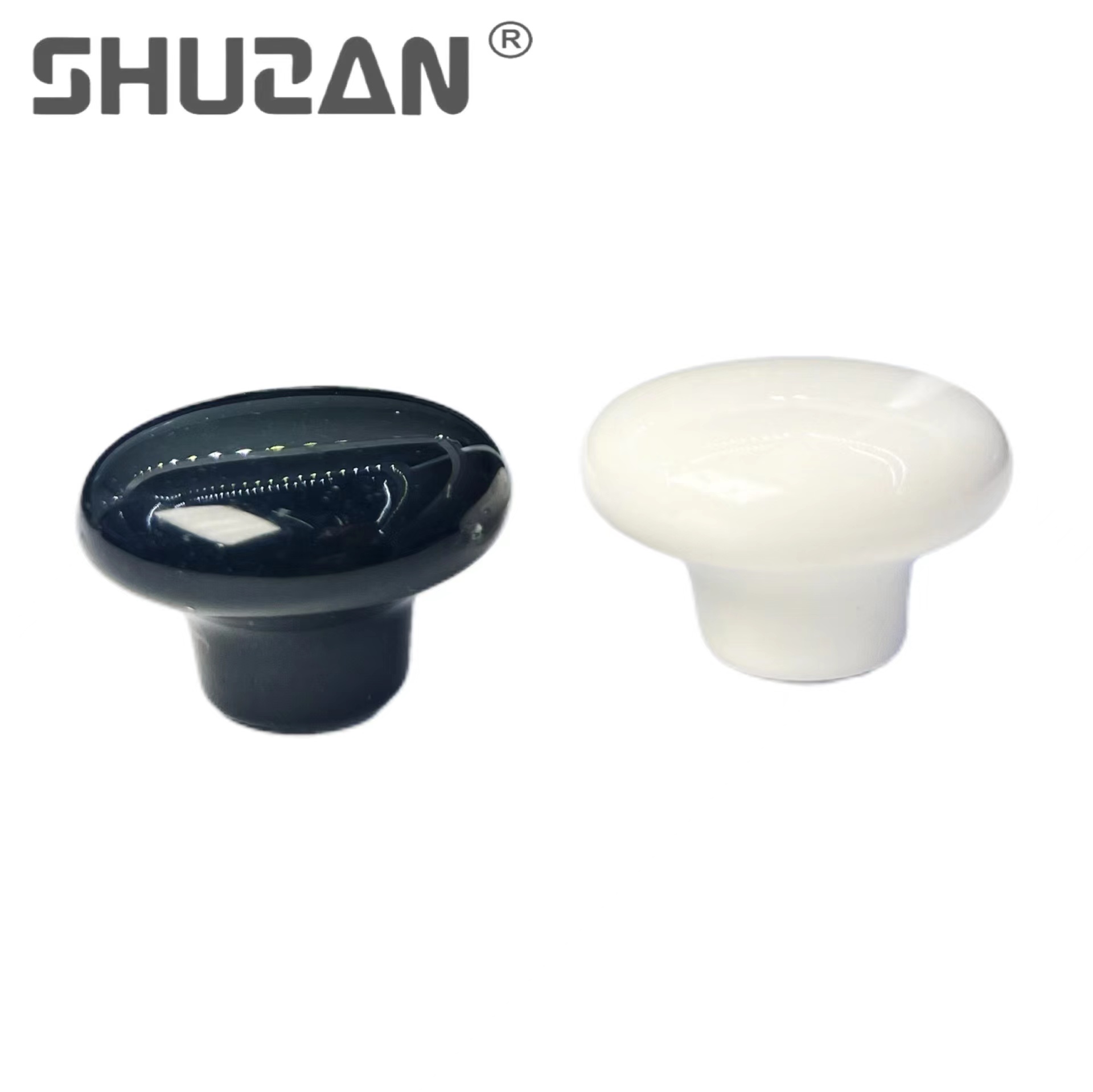 Shuzan unknown brand 304 material European simple plastic round single-hole mini handle, special handle for home wardrobe and cabinet door, luxury model B002, other hardware tools single-lock handle Specification image