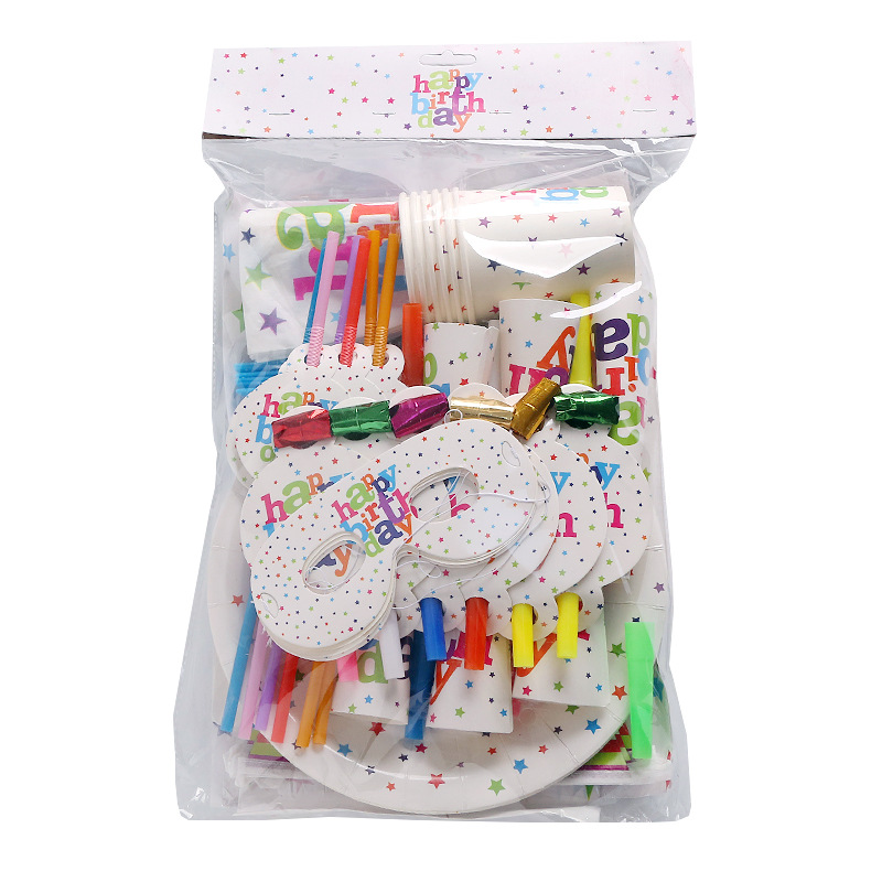 派对布置餐具/派对用品/主题套装白底实物图