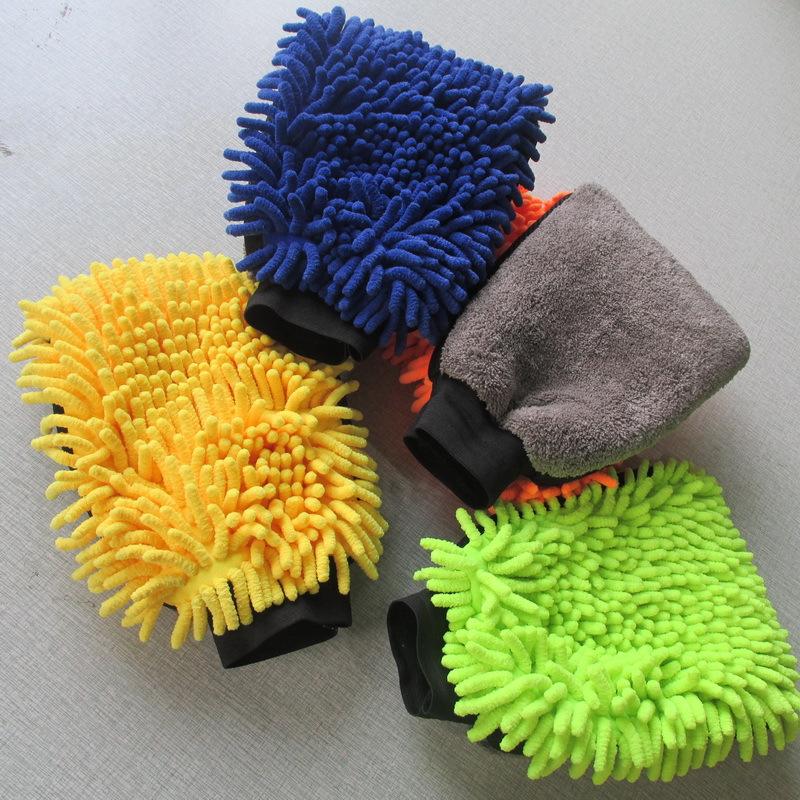 Chenier multi-purpose cleaning gloves, Chenier car wash gloves, microfiber waterproof car cleaning gloves, coral velvet car beauty, kitchen and home cleaning gloves, QW132 Item Picture