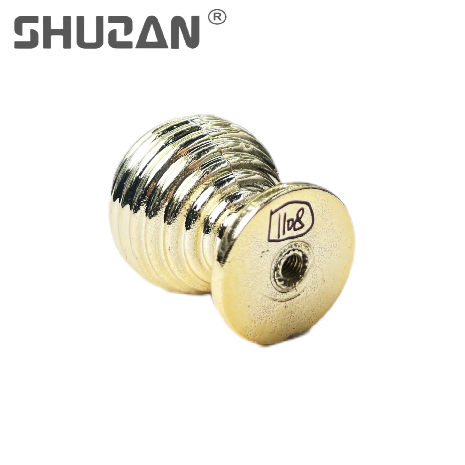 Shuzan unknown brand spherical solid plastic single-hole small handle, modern and simple style cabinet drawer door handle, practical type A001, other hardware tools single-lock handle