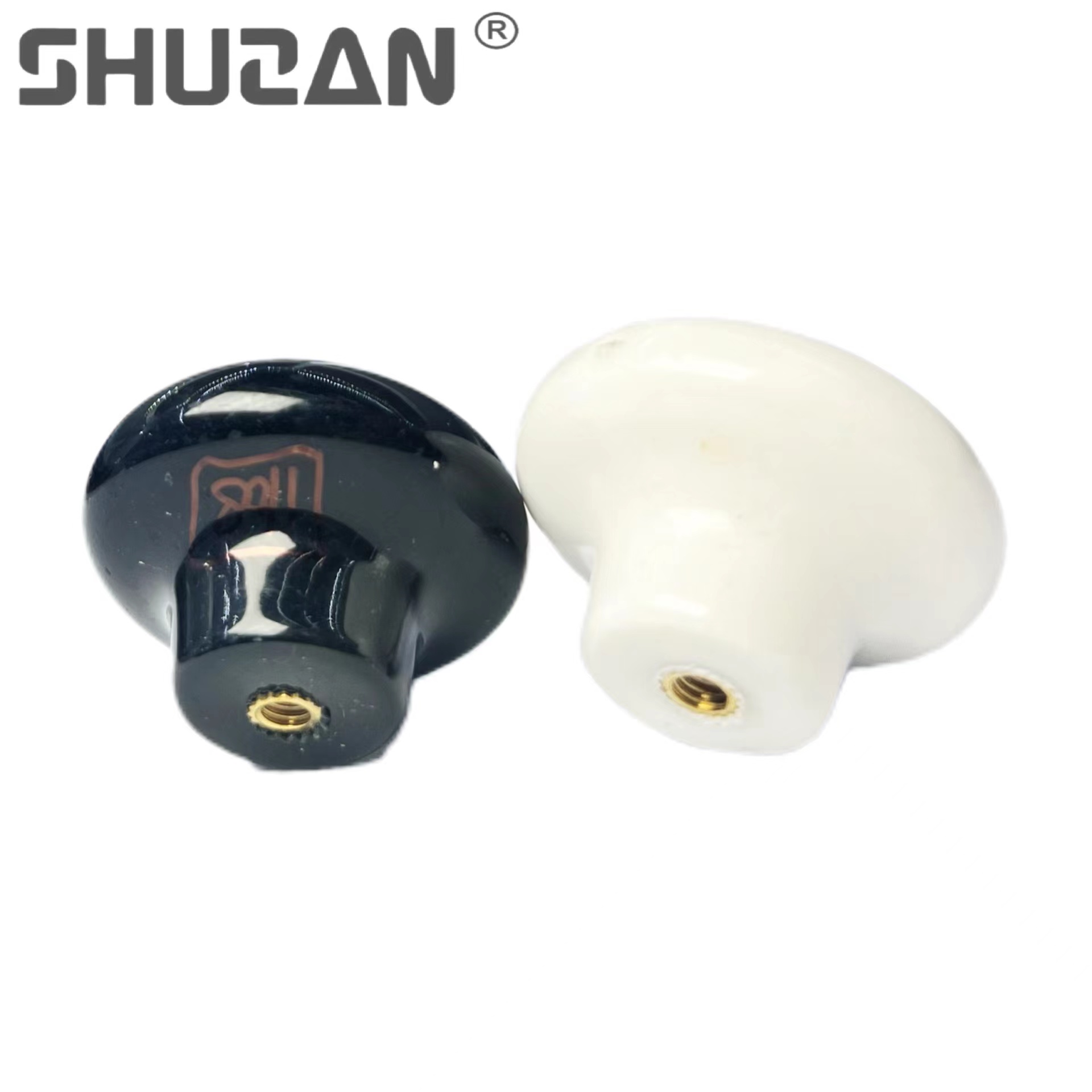 Shuzan unknown brand 304 material European simple plastic round single-hole mini handle, special handle for home wardrobe and cabinet door, luxury model B002, other hardware tools single-lock handle