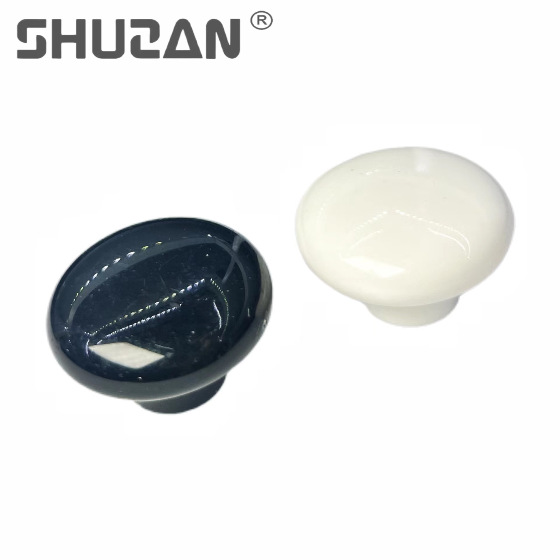Shuzan unknown brand 304 material European simple plastic round single-hole mini handle, special handle for home wardrobe and cabinet door, luxury model B002, other hardware tools single-lock handle details Picture