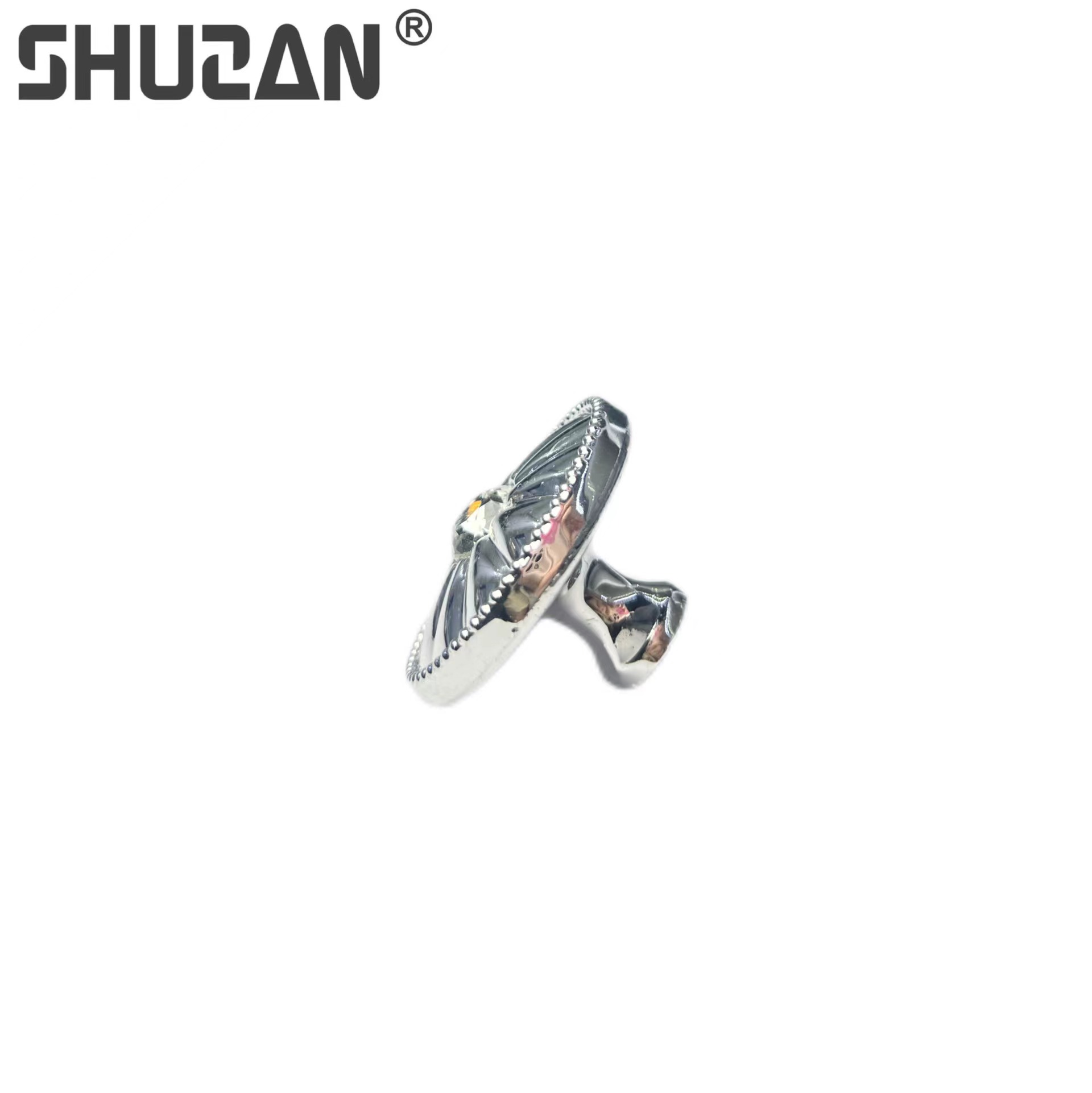 Shuzan brand guarantee ice crack European-style cabinet door handle, diamond crystal round single-hole mini light luxury home wardrobe cabinet door handle, high-end custom B002 other hardware tools single-lock handle Specification image