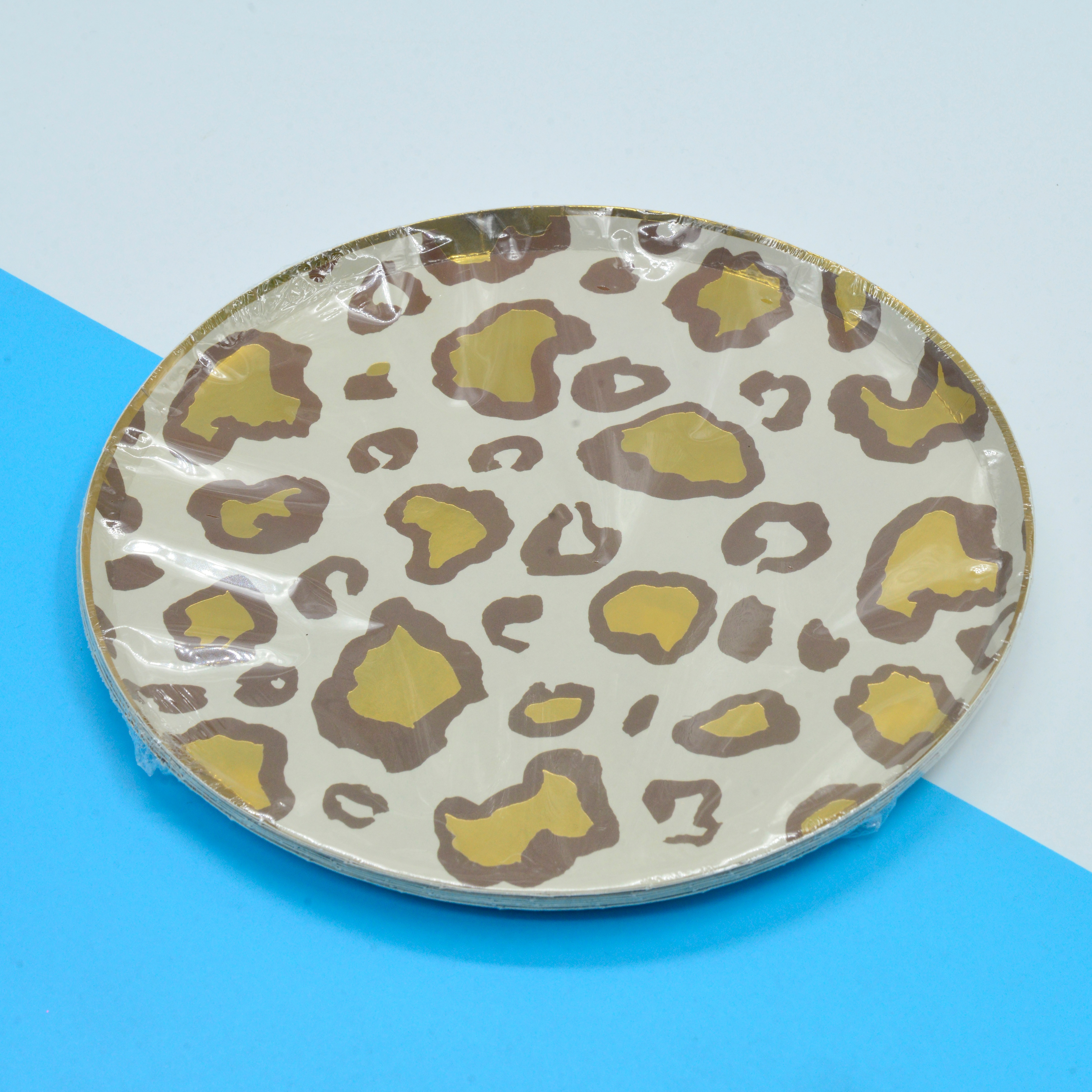 Influencers desechables leopardo patrón pastel plato details Picture