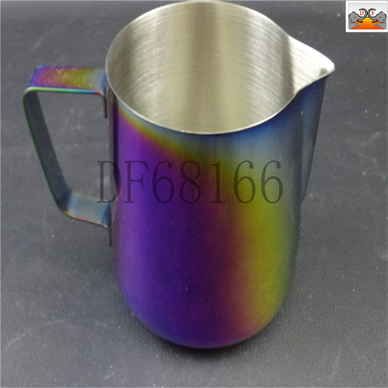 DF68166    镀钛拉花杯不锈钢拉花杯尖嘴 咖啡拉花缸奶泡杯咖啡用具DF TRADING HOUSE