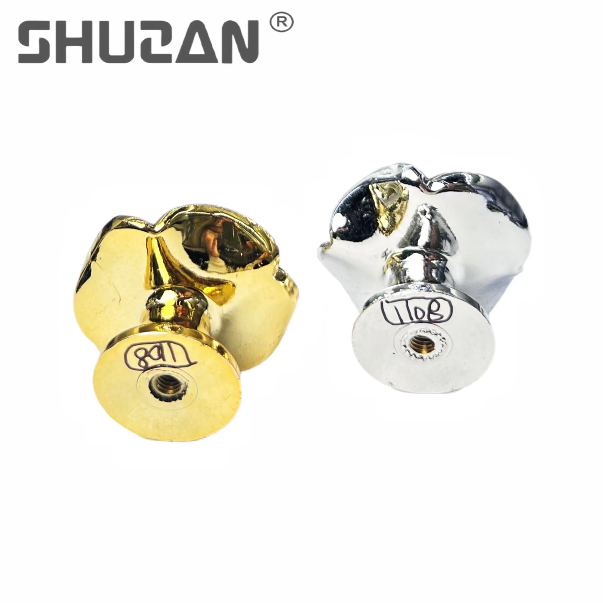 Shuzan Unknown brand rose-shaped single-hole country-style plastic handle, modern and simple cabinet drawer, wardrobe door handle wholesale special offer C003 Other hardware tools, single-lock handle