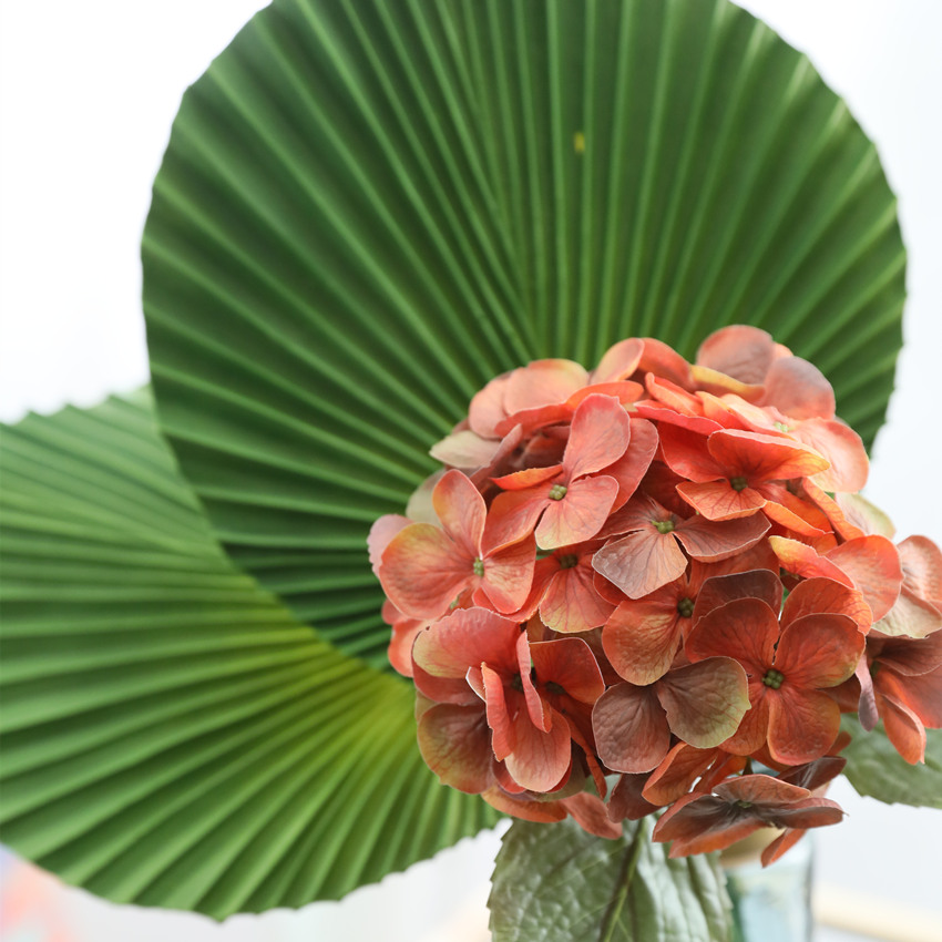 PU artificial flowers, banana leaves, palm leaves, artificial plants, flower arrangements, sunflower leaves, fan leaves, green large leaves, fashionable home decoration Item Picture
