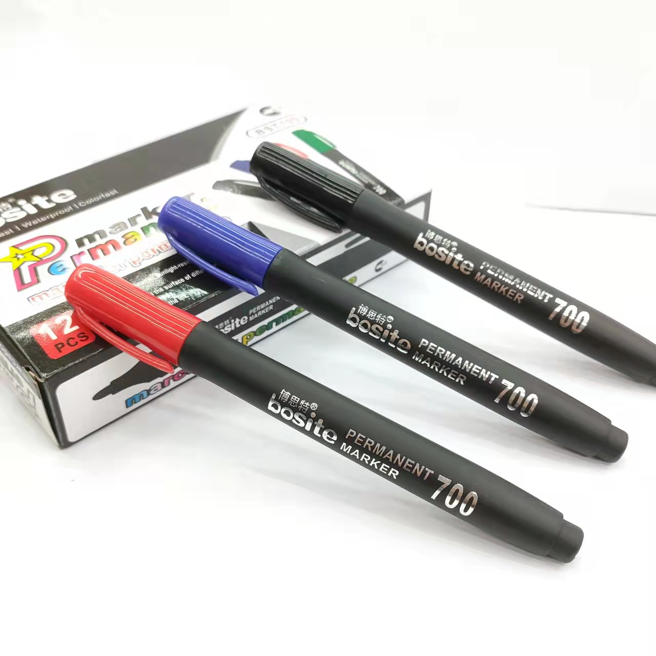 BST-700 oil-based marker pen, thick and thin, quick-drying, non-fading, large-capacity, marking pen details Picture