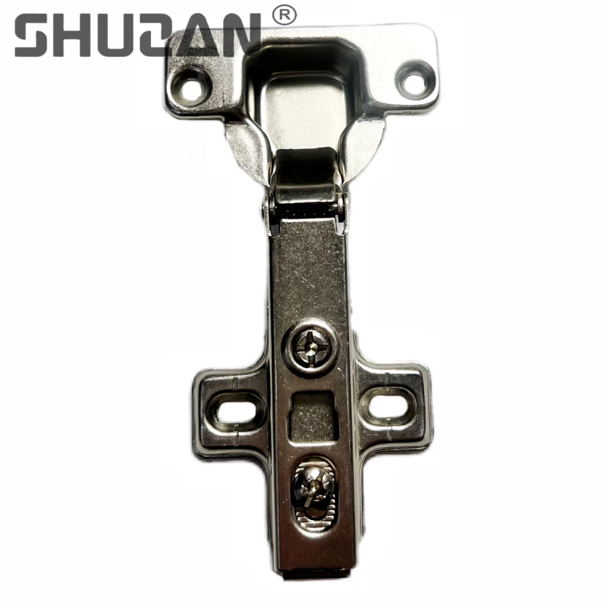 Shuzan high-quality hydraulic hinges are easy to disassemble and assemble. They have a two-hole bottom and are equipped with European screws, hardware tool accessories, and other hardware tools