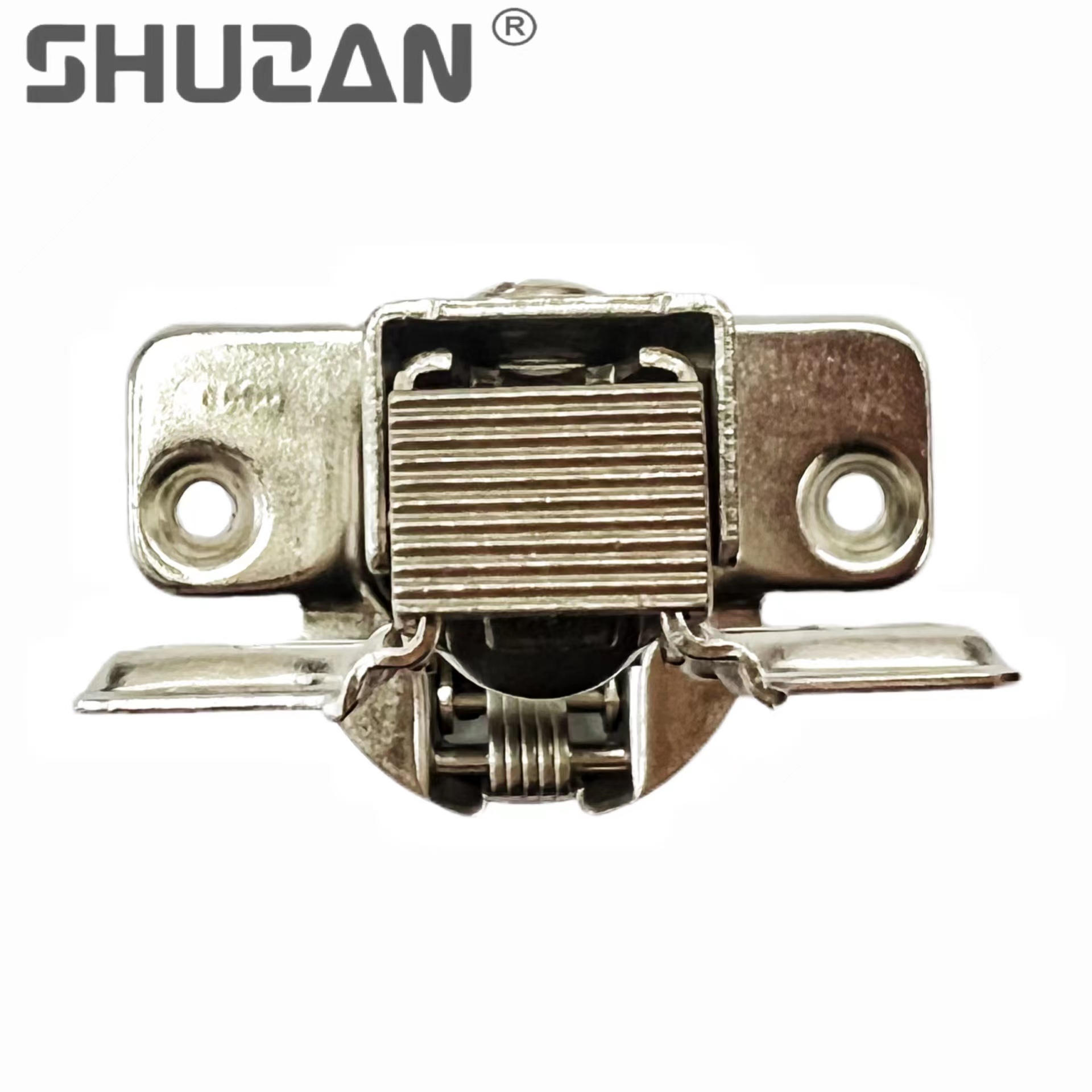 Shuzan high-quality hydraulic hinges are easy to disassemble and assemble. They have a two-hole bottom and are equipped with European screws, hardware tool accessories, and other hardware tools Item Picture