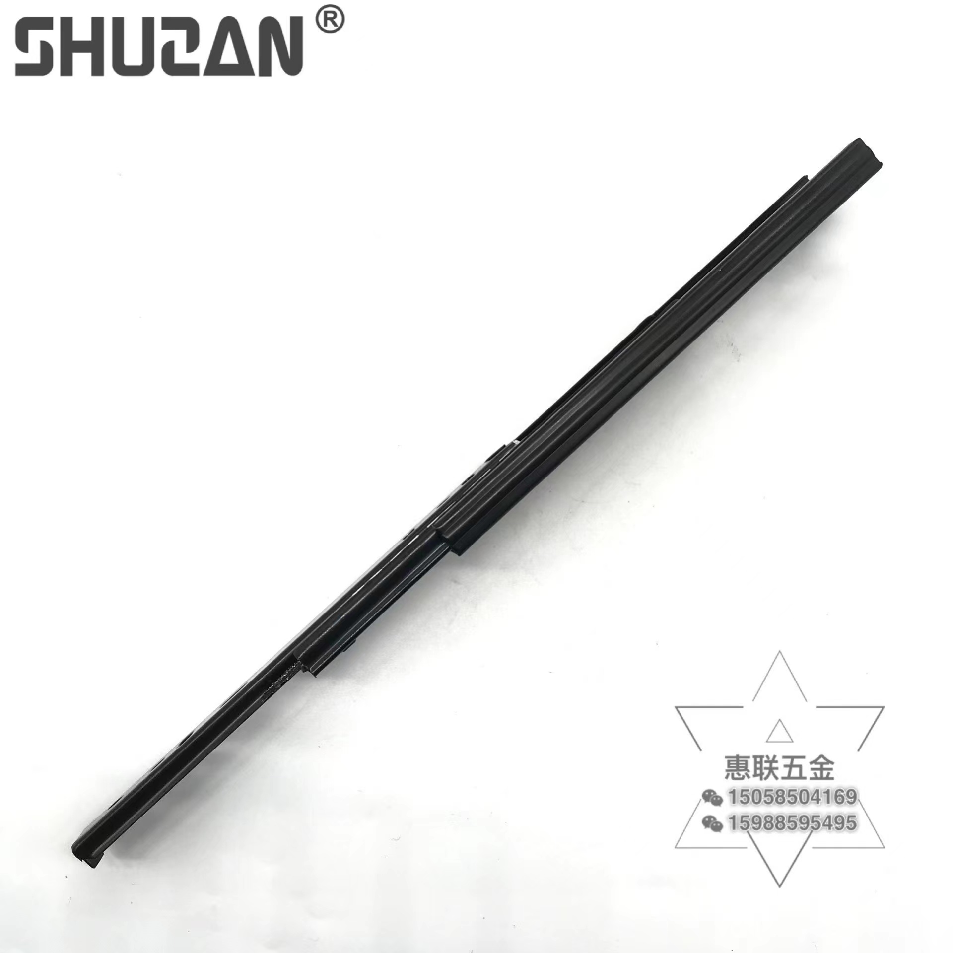 Shuzan high-quality brand 45mm wide three-section silent slide rail, 6.5-inch, 7-inch, 7.5-inch universal hardware drawer guide rail, road rail, and other hardware tools details Picture
