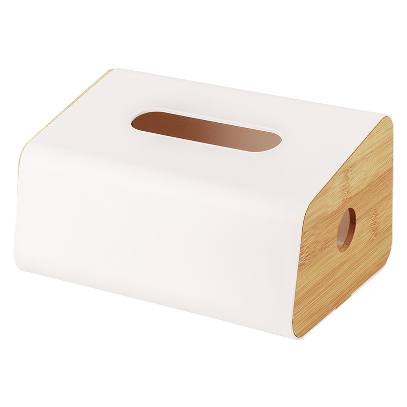 Caja de pañuelo multiuso con cubierta de madera para comercio exterior details Picture