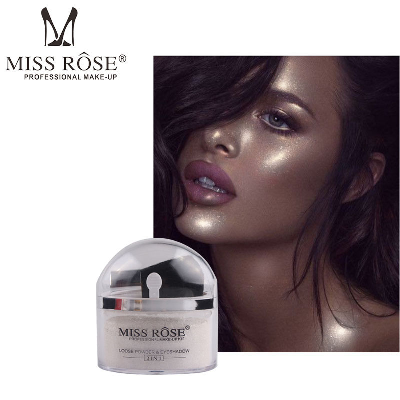 MISS ROSE跨境彩妆单色自然立体提亮修容粉鼻影眼影金银粉高光粉图