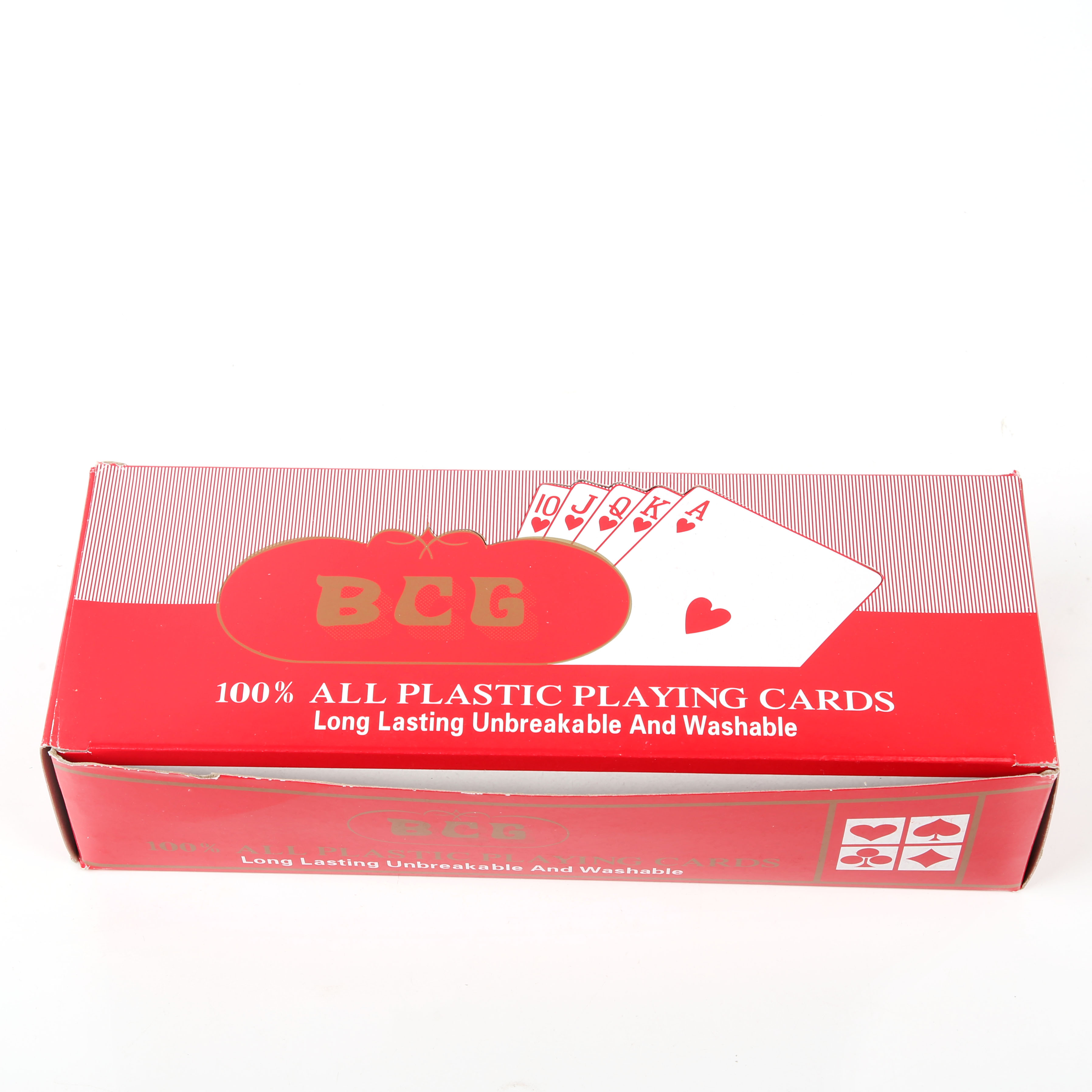 塑料扑克牌BCG（花盒双副）26S本白塑料PVC防水耐用扑克 厂家直销休闲娱乐扑克牌现货供应