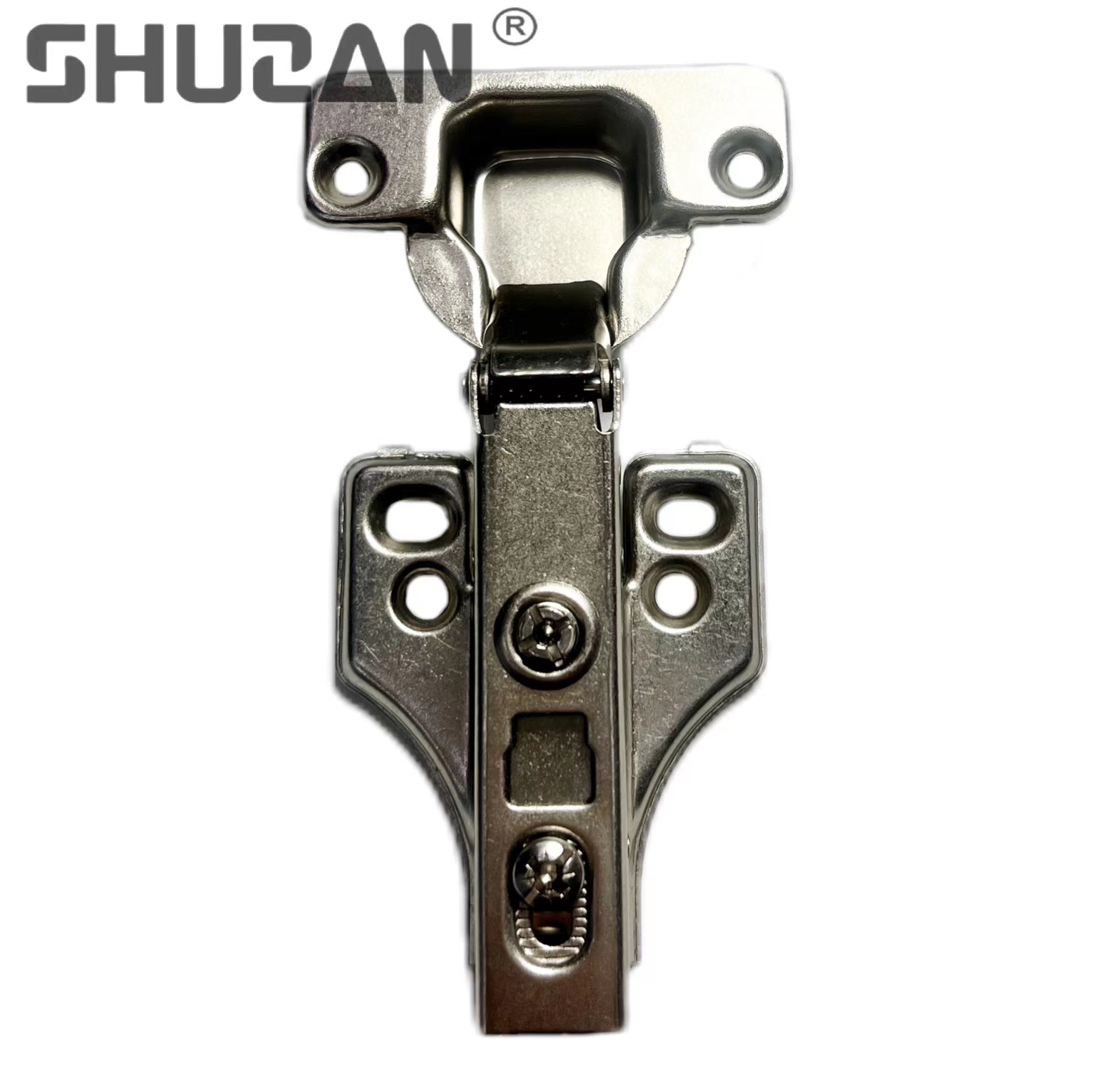 Shuzan brand stainless steel short-arm hydraulic hinges, buffer folding hinges, furniture hardware accessories, aircraft feet, durable