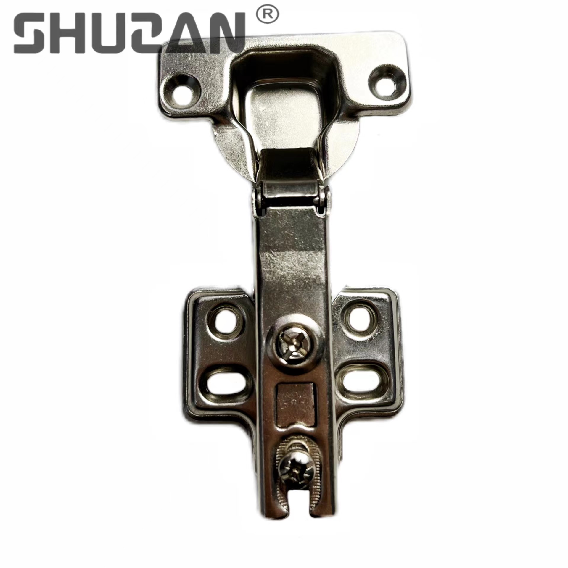 Shuzan high-quality brand two-stage force four-hole fixed foot hinges, cabinet door hinges, pipe hinges factory direct sales, other hardware tools