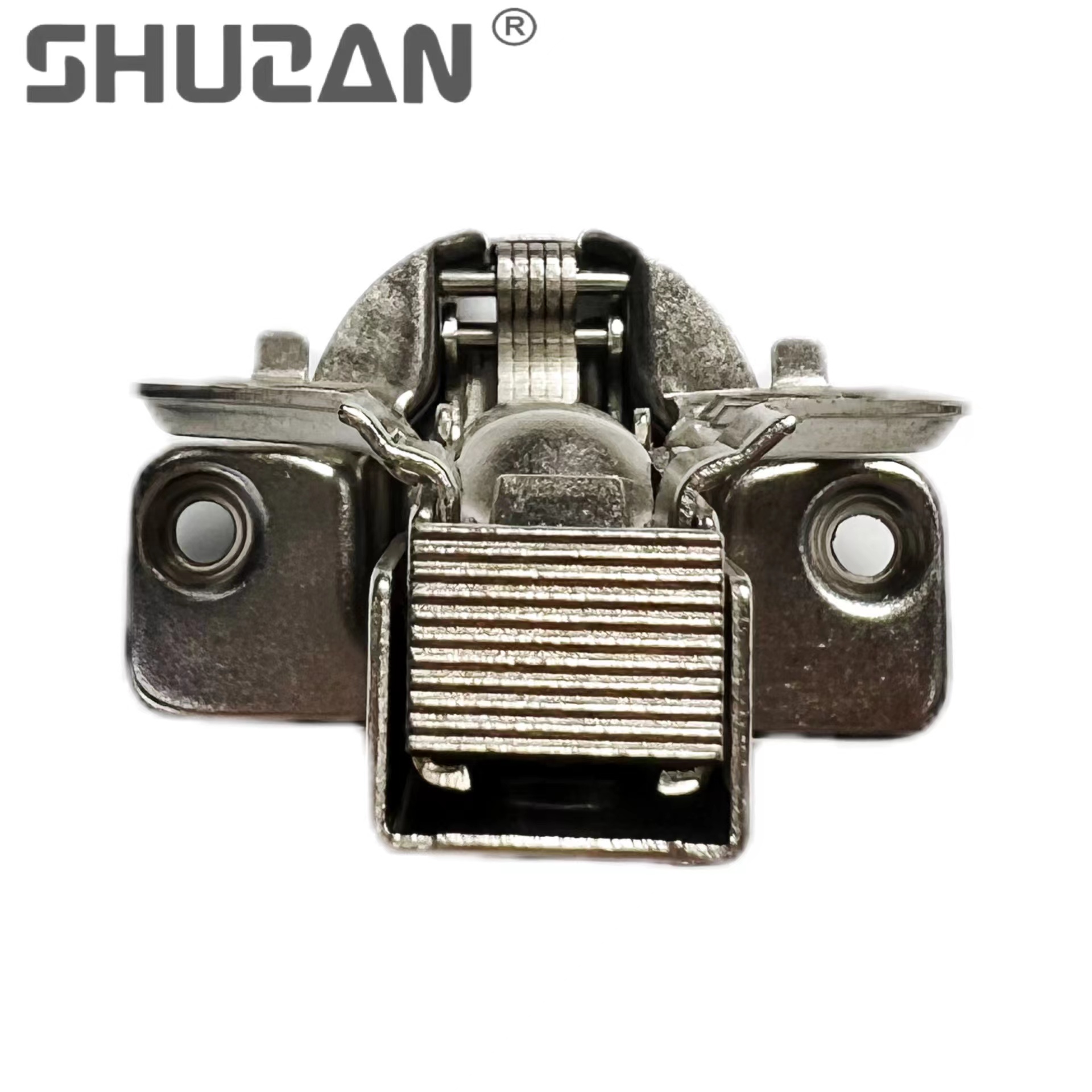 Shuzan brand stainless steel short-arm hydraulic hinges, buffer folding hinges, furniture hardware accessories, aircraft feet, durable Specification image