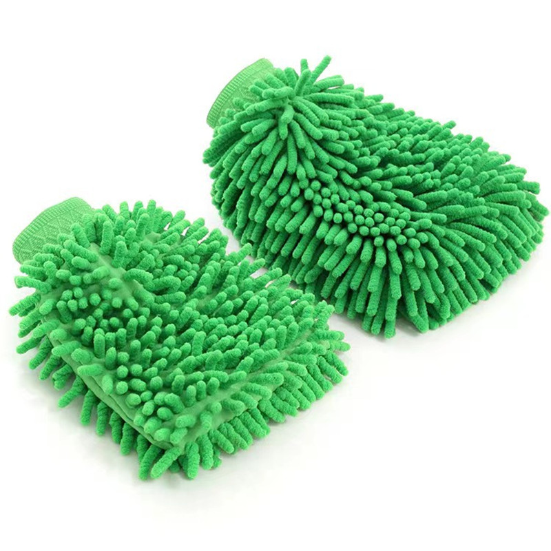 Chenille car wash gloves, microfiber car cleaning gloves, coral fleece car cleaning gloves, QW133 Application Scenario