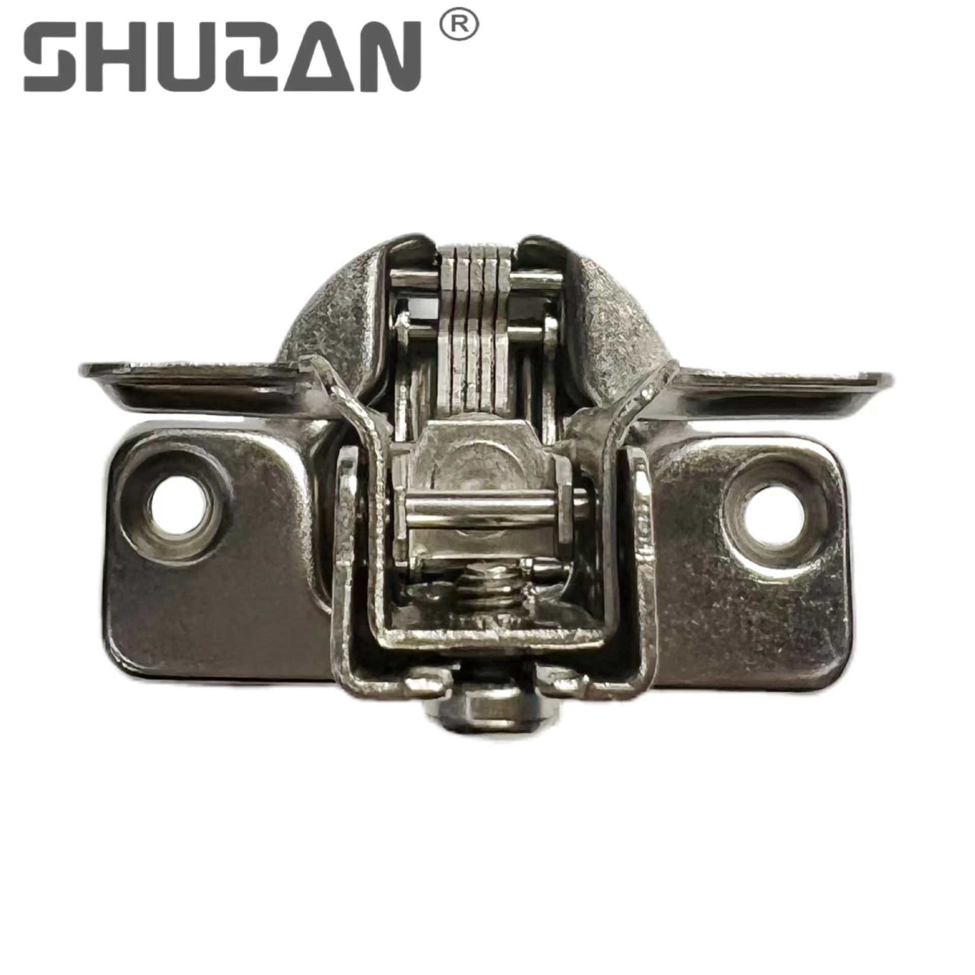 Shuzan high-quality brand two-stage force four-hole fixed foot hinges, cabinet door hinges, pipe hinges factory direct sales, other hardware tools Specification image