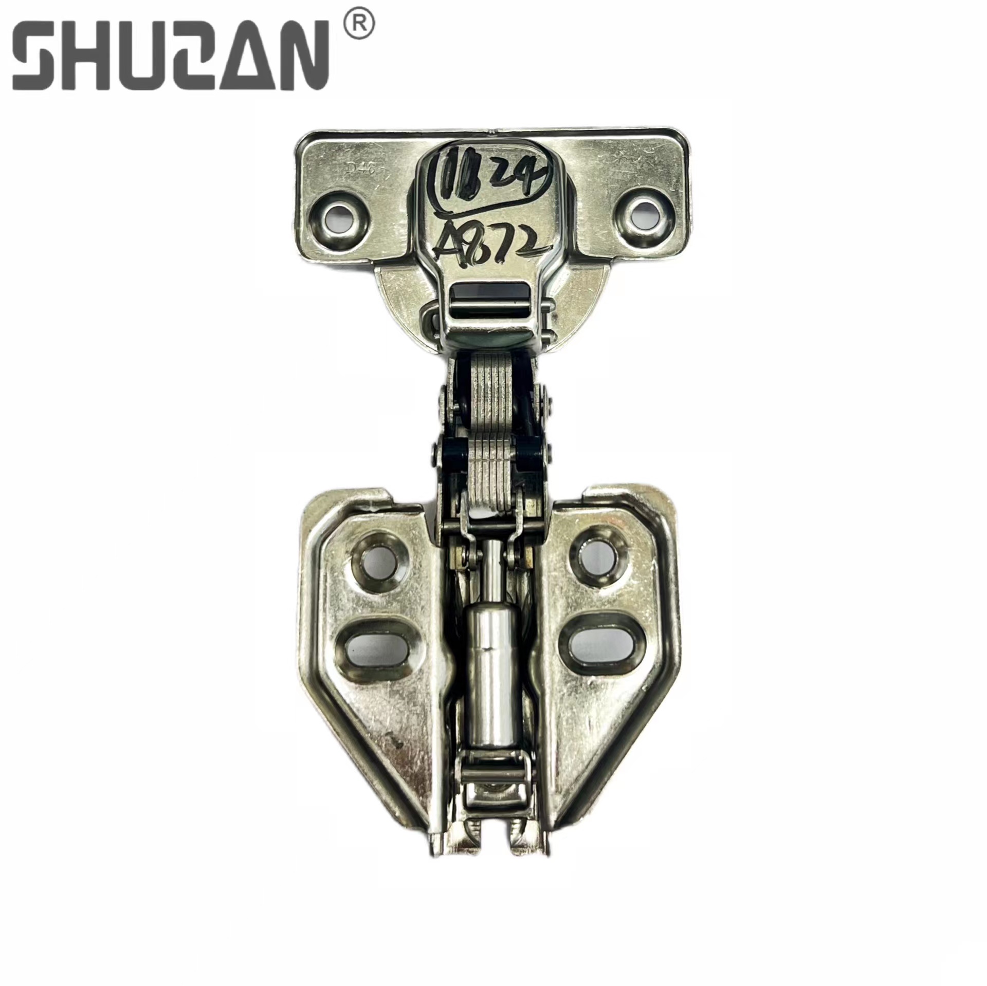 Shuzan hinge cabinet door damping hydraulic buffer spring fixed hinge airplane foot stainless steel wardrobe hinge Application Scenario
