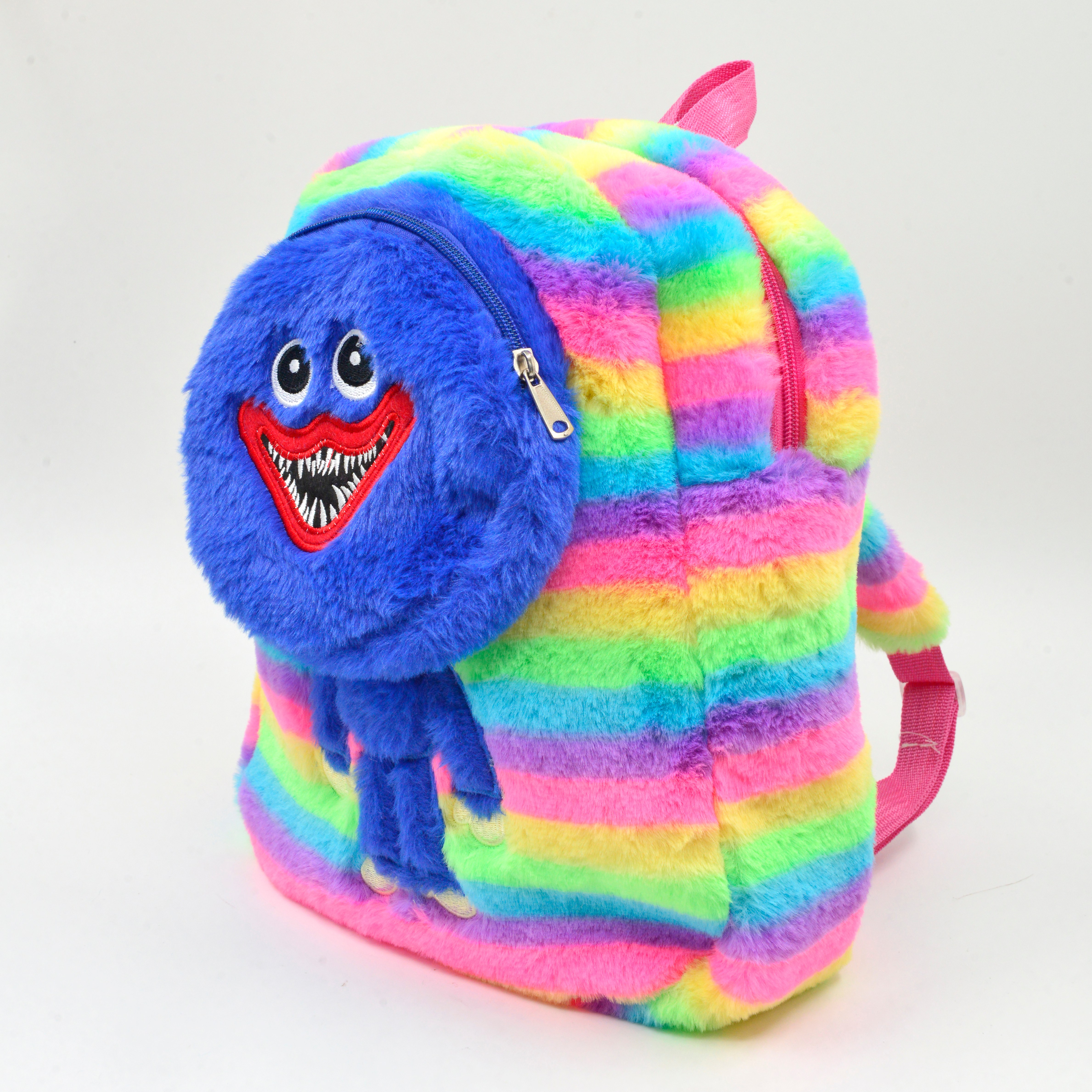 Colorful plush schoolbags, plush cartoon-shaped schoolbags, new cute plush cartoon backpacks for boys and girls, fashionable backpacks Specification image