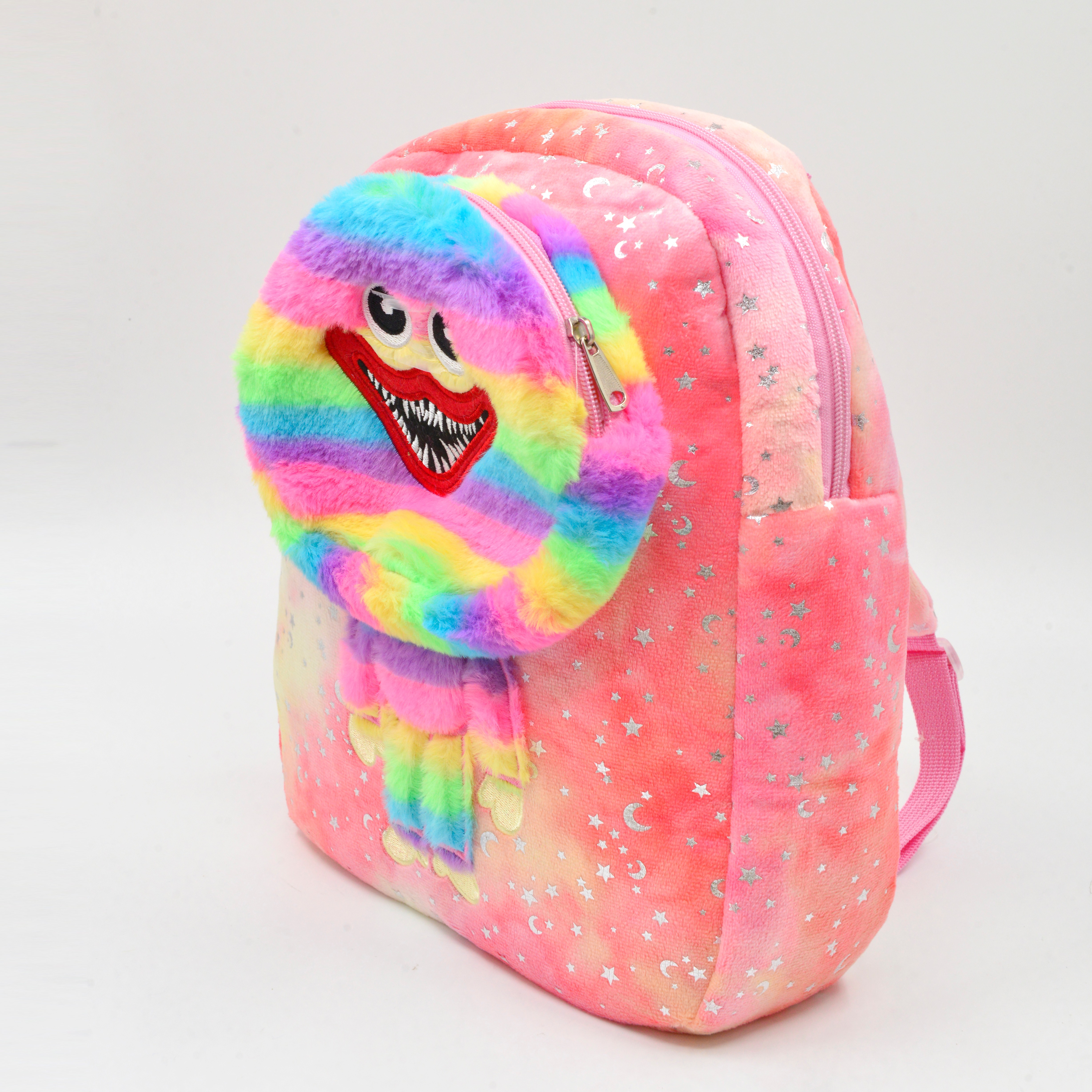 Colorful plush schoolbags, plush cartoon-shaped schoolbags, new cute plush cartoon backpacks for boys and girls, fashionable backpacks Item Picture