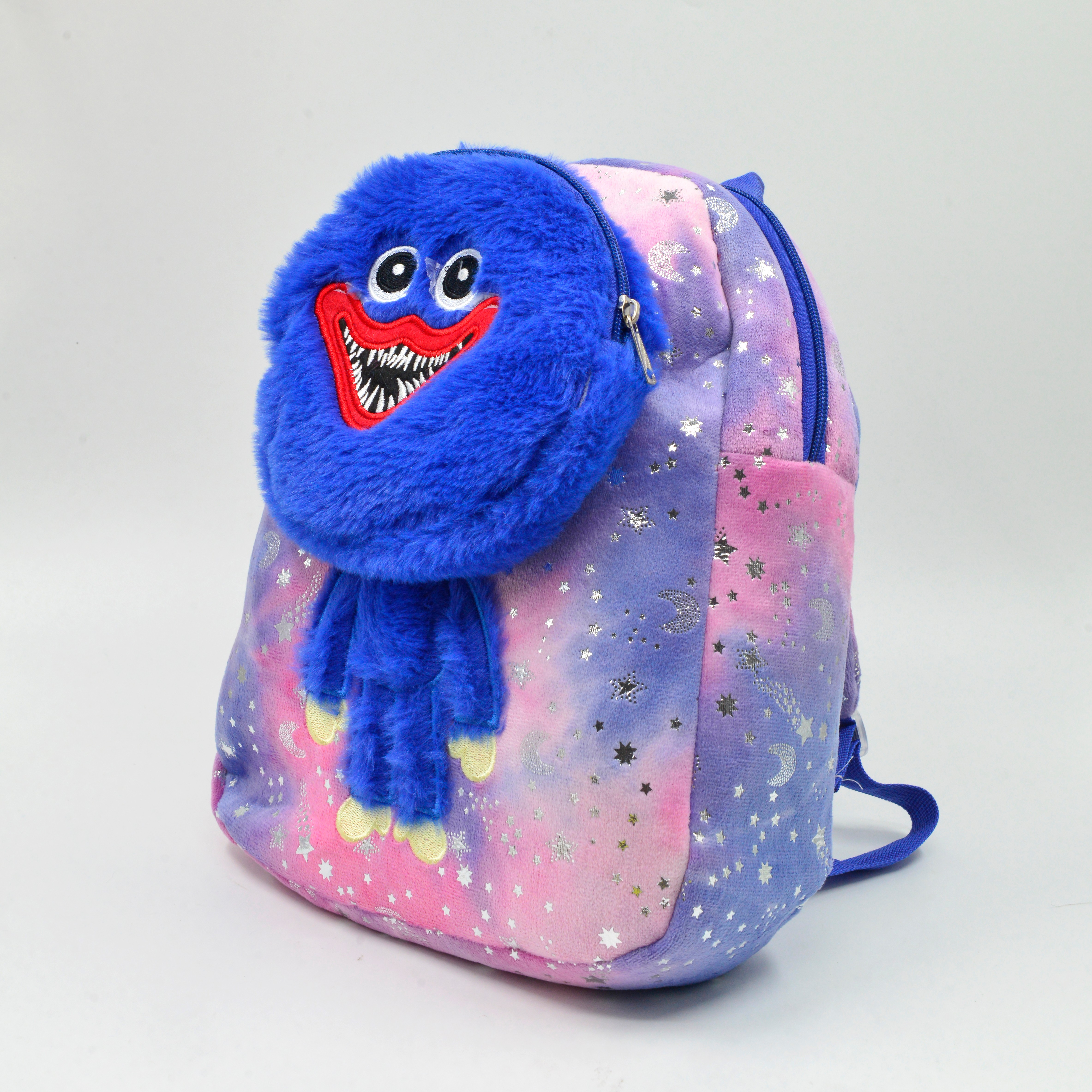 Colorful plush schoolbags, plush cartoon-shaped schoolbags, new cute plush cartoon backpacks for boys and girls, fashionable backpacks