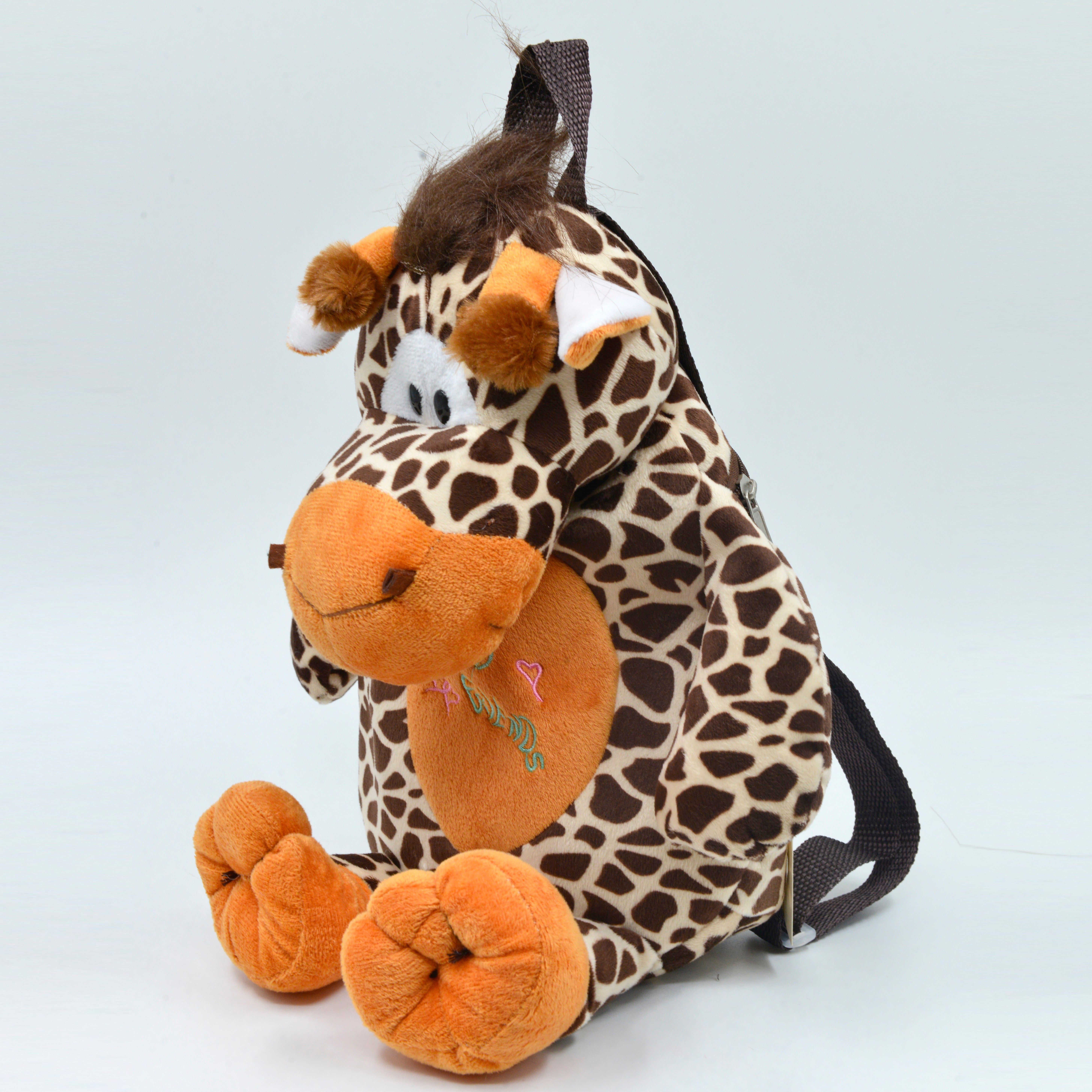 Plush animal schoolbag, plush cartoon backpack, new cute plush cartoon backpack, fashionable backpack for boys and girls