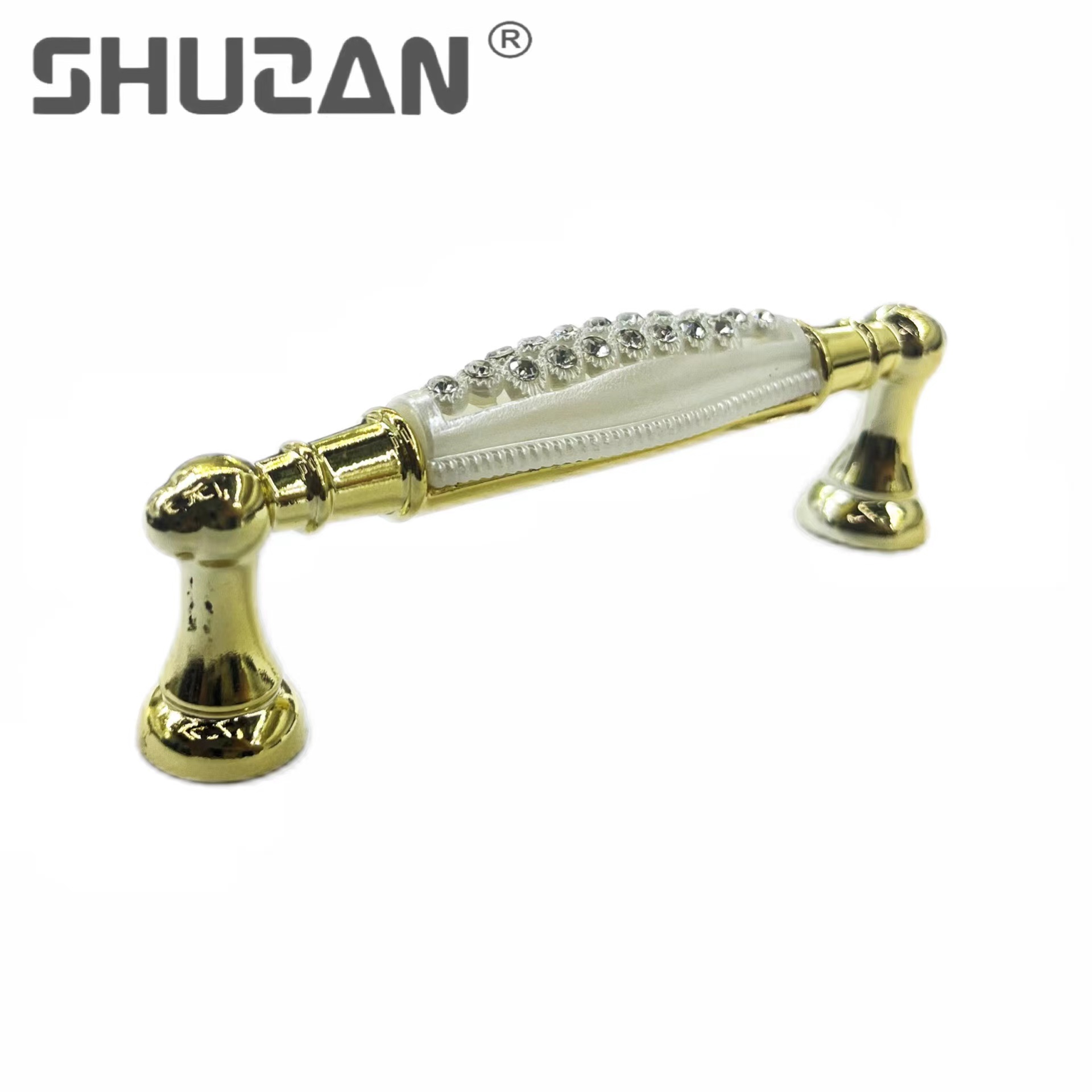 Shuzan simple cabinet drawer cabinet handle hardware accessories European-style gold diamond-encrusted wardrobe door handle modern Application Scenario