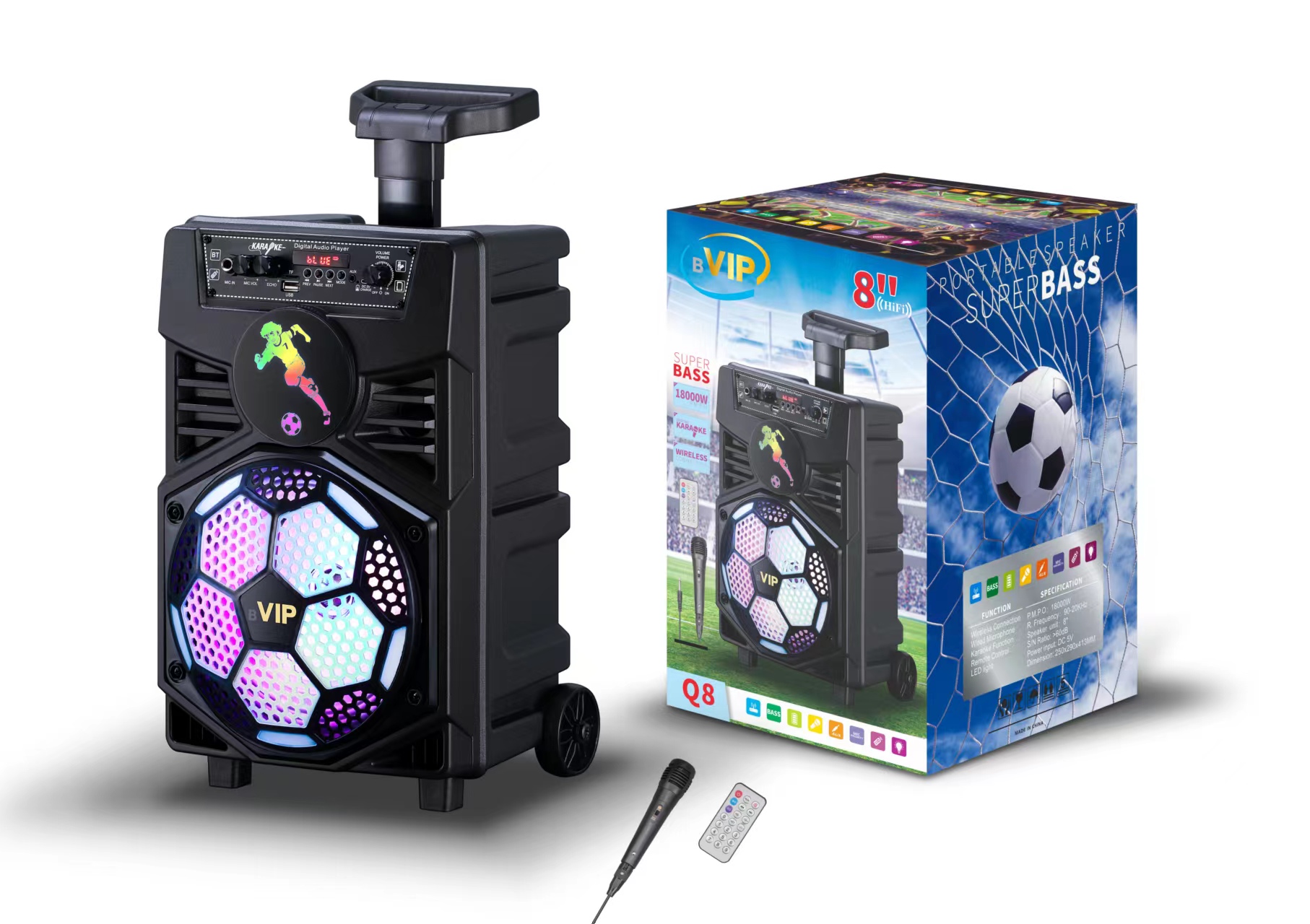 蓝牙音箱/足球风格/拉杆式产品图