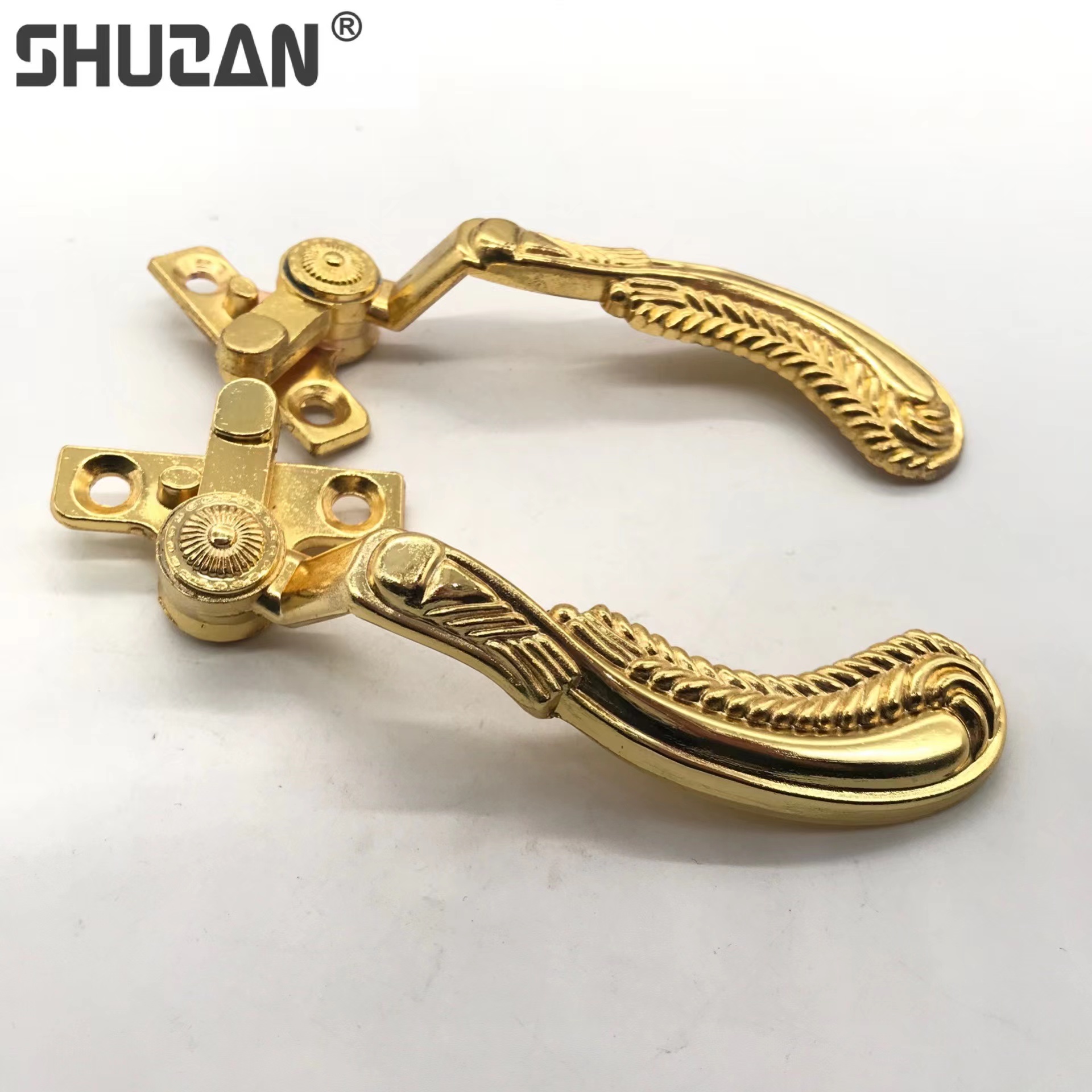 Shuzan Oupai high-end European-style zinc alloy door handles, golden engraved door handles, door hardware accessories, pebble ice crack cabinet door handles, factory direct sales, and other hardware tools Application Scenario