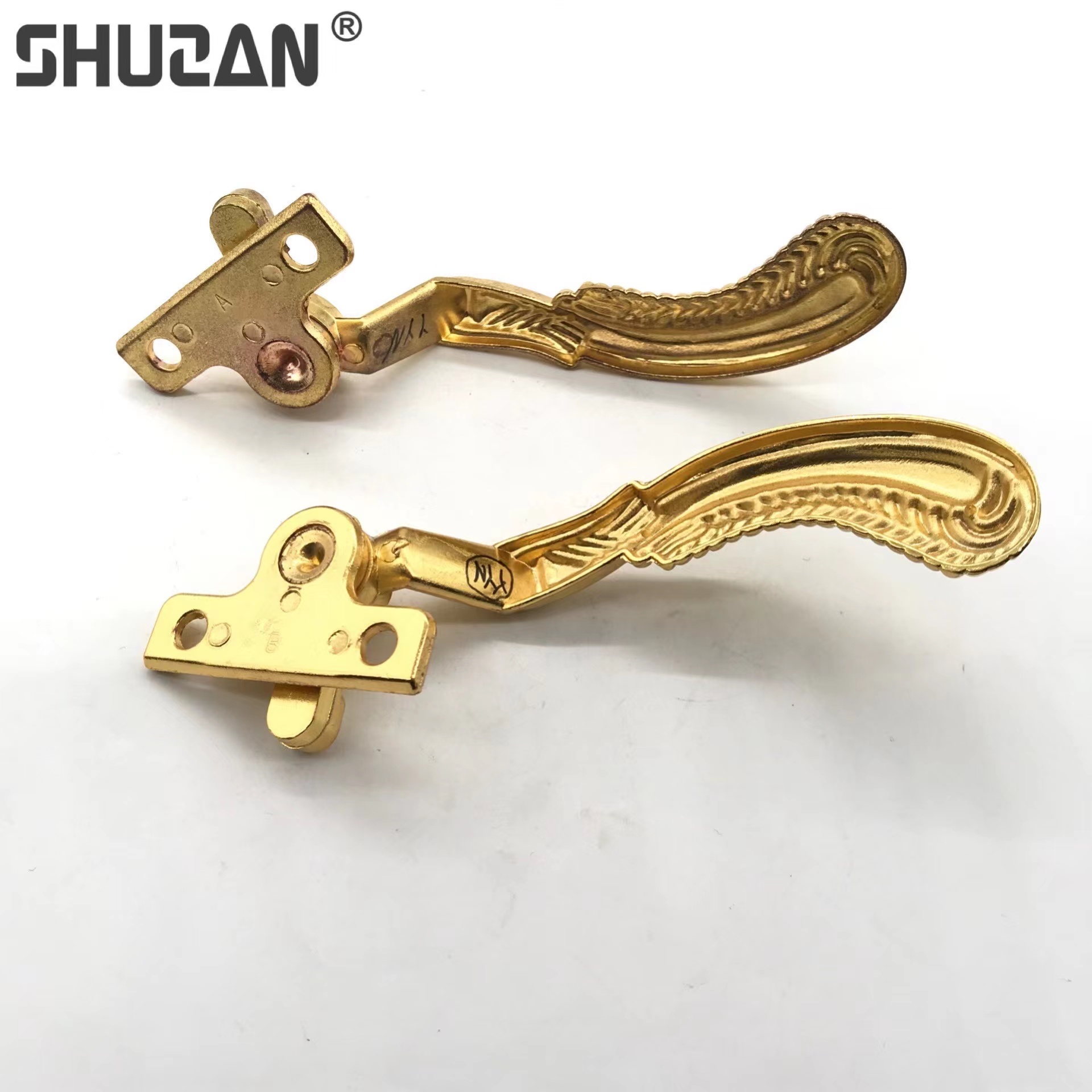 Shuzan Oupai high-end European-style zinc alloy door handles, golden engraved door handles, door hardware accessories, pebble ice crack cabinet door handles, factory direct sales, and other hardware tools Specification image