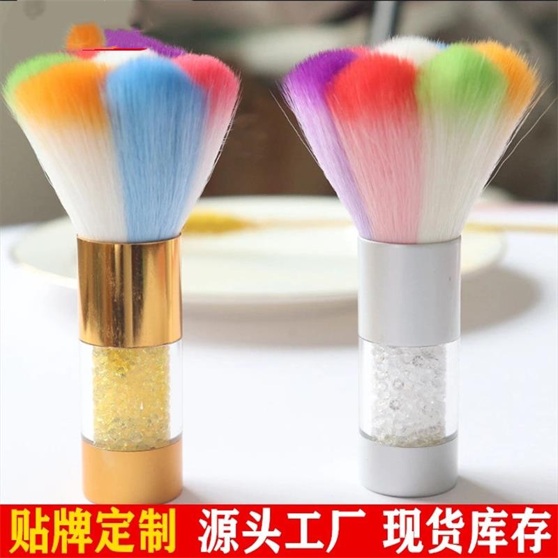 shanilak ultra-thin semi-nail pad dedicated nail brush with drill, acrylic seven-color nail tool, multi-functional dust cleaning brush, finger edge care