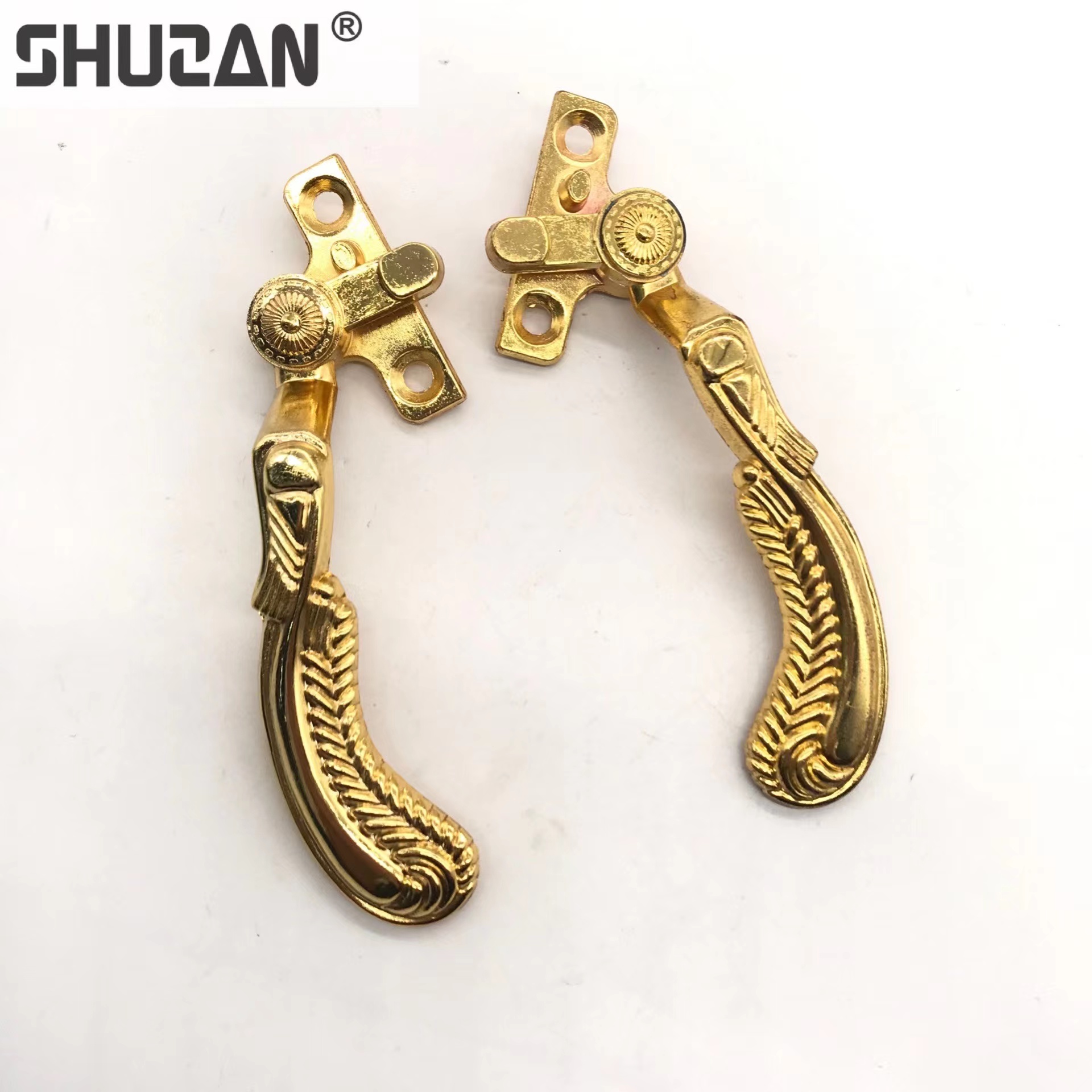 Shuzan Oupai high-end European-style zinc alloy door handles, golden engraved door handles, door hardware accessories, pebble ice crack cabinet door handles, factory direct sales, and other hardware tools Item Picture