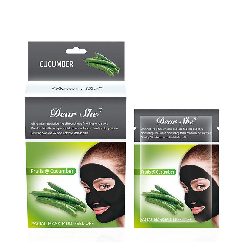 Dear She Cucumber Mask, Peel-off Blackhead Suction Mask, Blackhead Nose Mask, Green Tea powder, Blackhead Black Mask for Acne removal