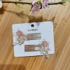 Hairless Hanfu clip - Butterfly and Flower paired Comb details Picture