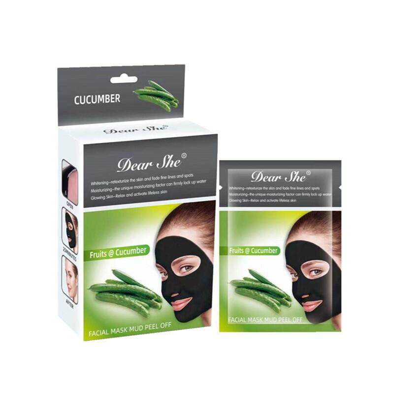 Dear She Cucumber Mask, Peel-off Blackhead Suction Mask, Blackhead Nose Mask, Green Tea powder, Blackhead Black Mask for Acne removal details Picture