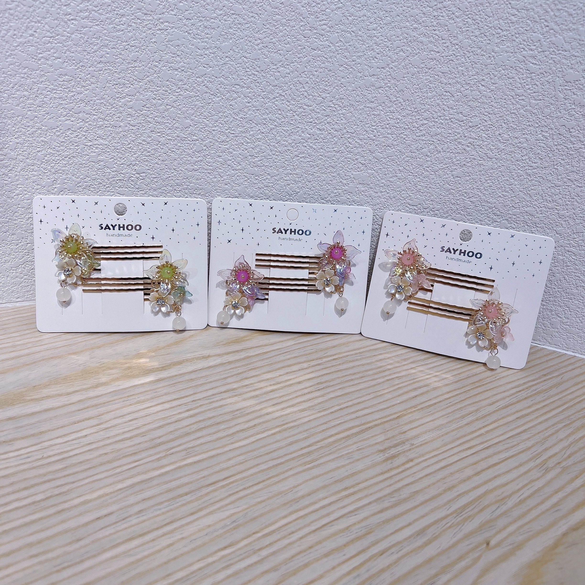 Hairless Hanfu clip - Butterfly and Flower paired Comb