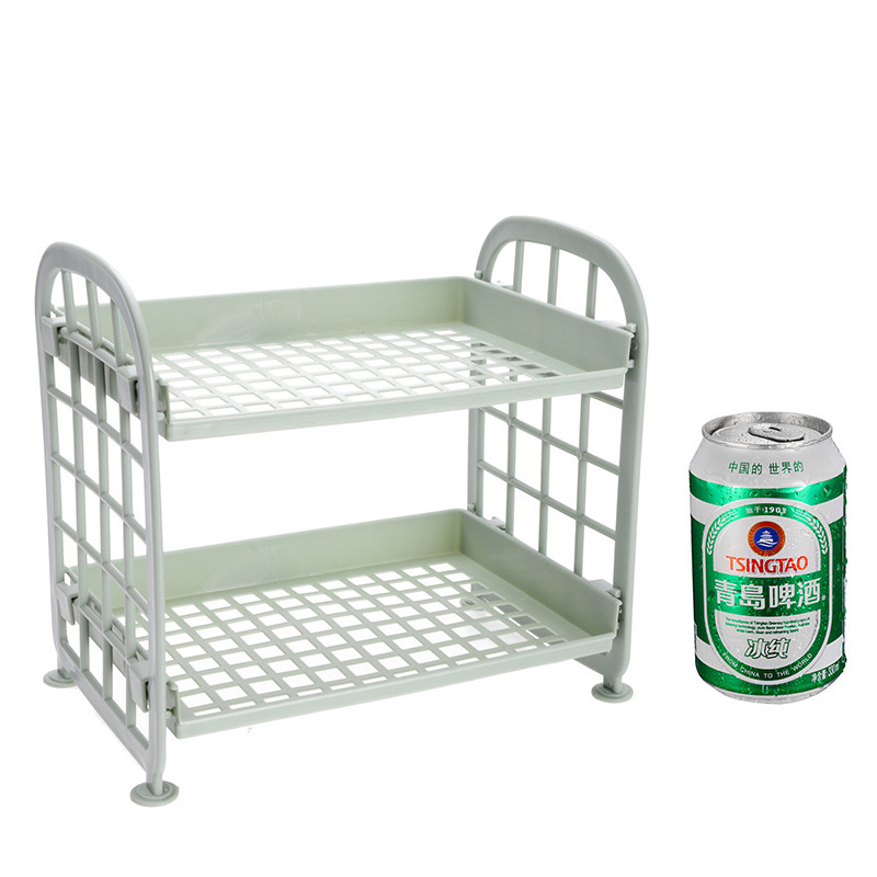 Creative two-layer hollowed-out plastic shelving for export details Picture