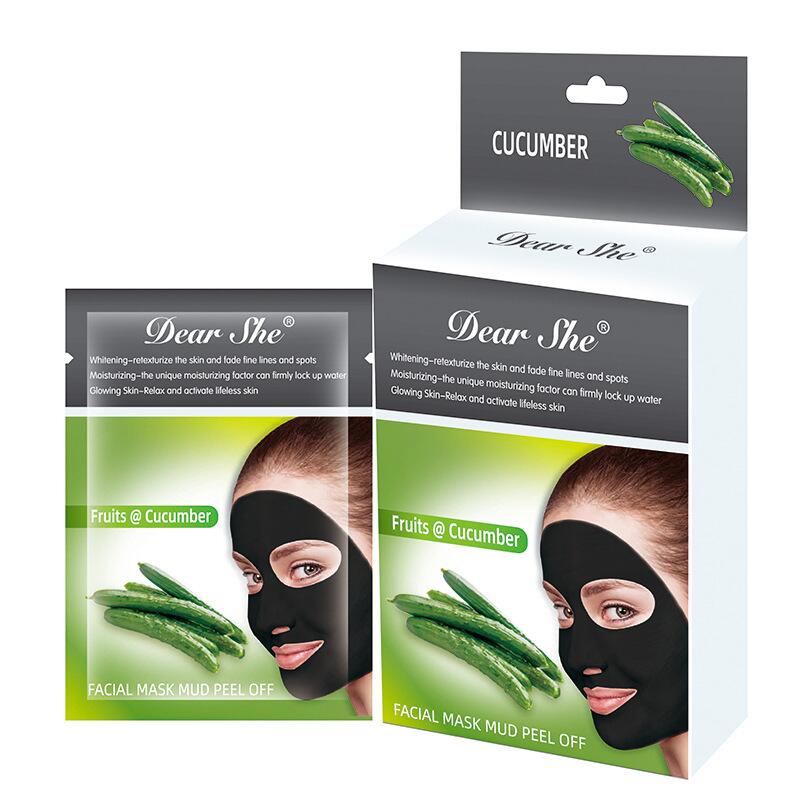 Dear She Cucumber Mask, Peel-off Blackhead Suction Mask, Blackhead Nose Mask, Green Tea powder, Blackhead Black Mask for Acne removal Item Picture