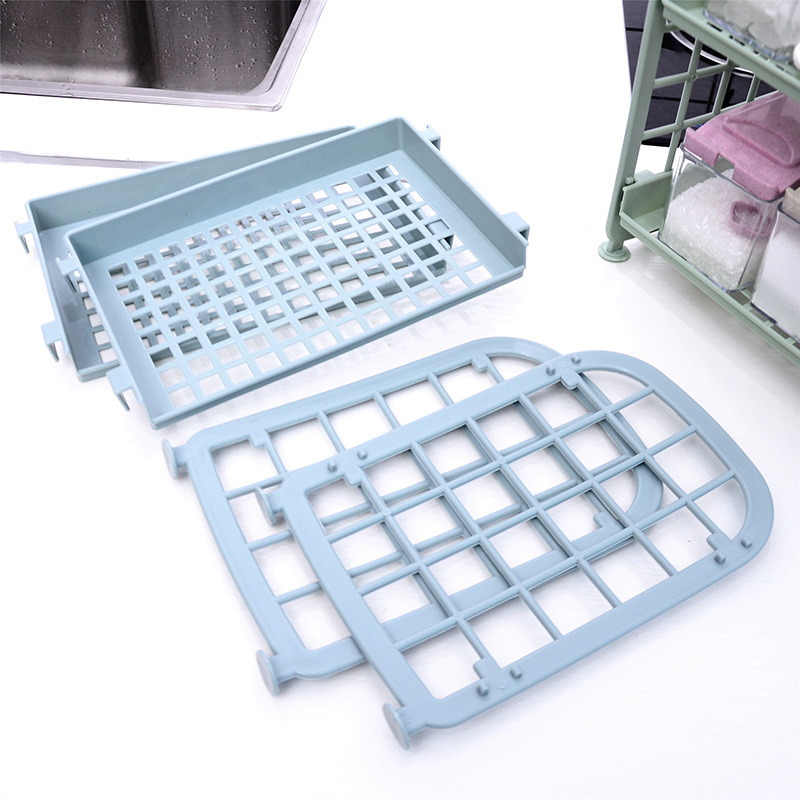 Creative two-layer hollowed-out plastic shelving for export Specification image