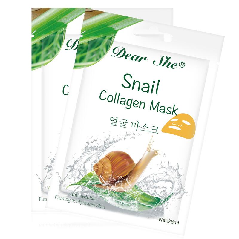All-english cross-border DEAR SHE Snail Mask Hydrating and Moisturizing Mask Export live streaming wholesale manufacturer