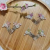 Hairless Hanfu clip - Butterfly and Flower paired Comb Item Picture