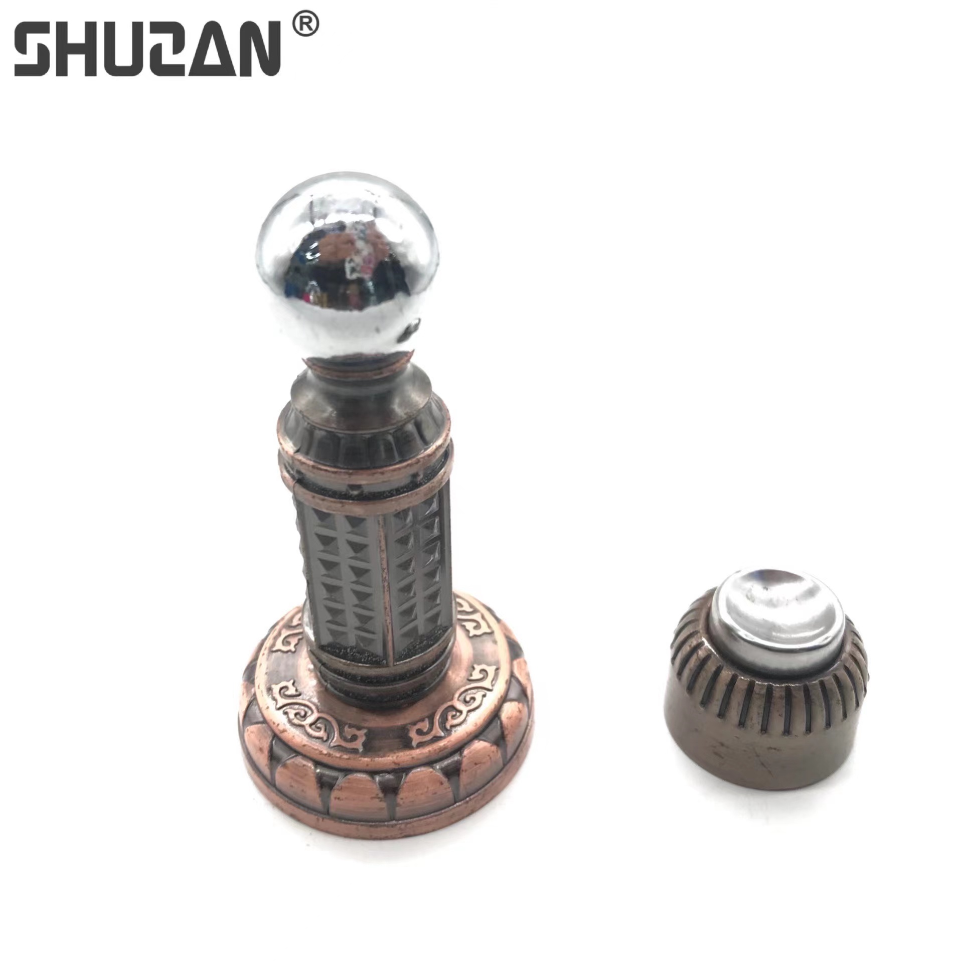 Shuzan high-end brand stainless steel strong magnetic floor suction, bronze color silent door suction, anti-collision wooden door, wall suction, hardware tool accessories, and other hardware tools details Picture