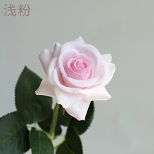 厂家直销仿真玫瑰花假花家居客厅装饰花婚庆单支触感保湿玫瑰  