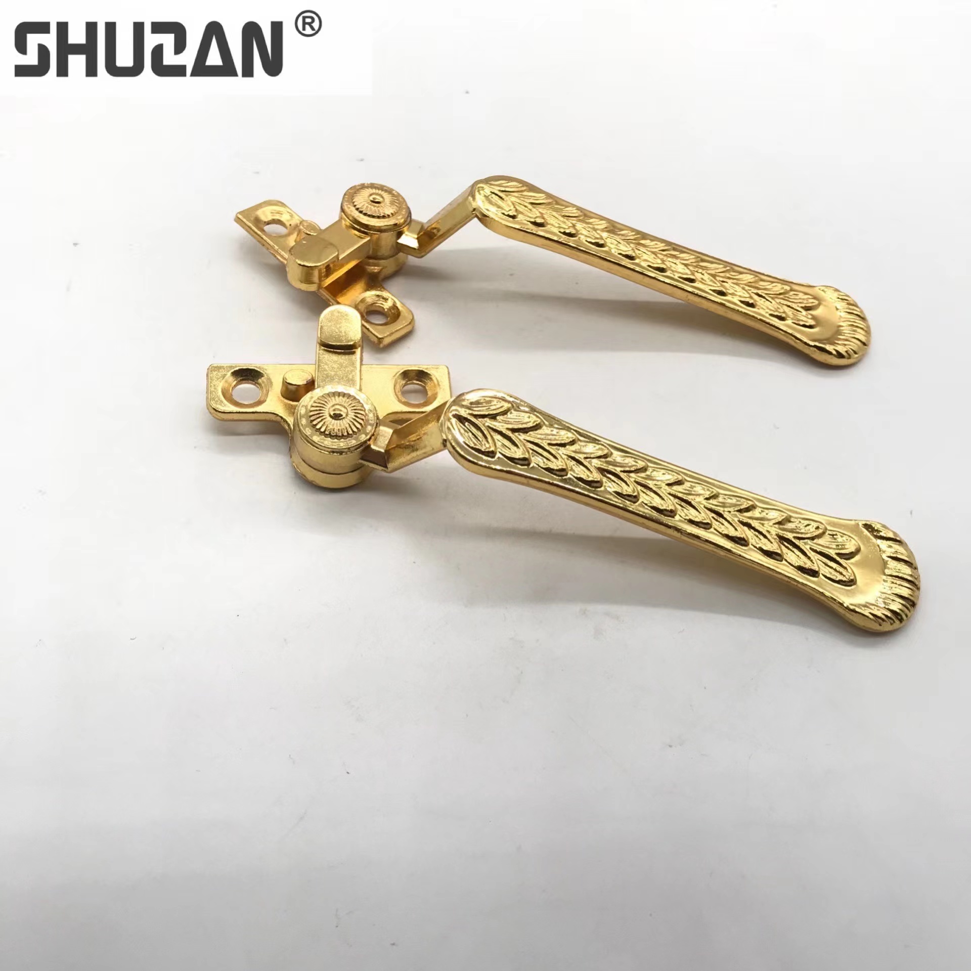 Shuzan European-style door and window handles, zinc alloy window handles factory direct sales, golden wheat ear engraved window handles Application Scenario