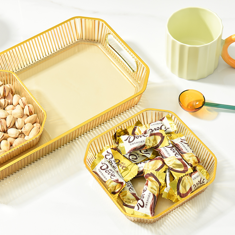 中号PET盘 32*19*4 轻奢托盘ins风家用餐盘透明放茶杯水杯茶盘塑料杯盘现代商用餐盘详情图4