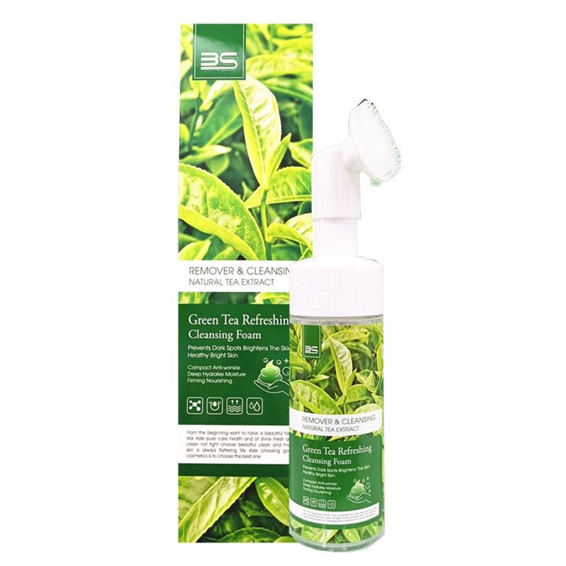 Cross-border Amazon AliExpress Green Tea Facial Cleanser Mousse Mild Oil-control Moisturizing facial foam Application Scenario